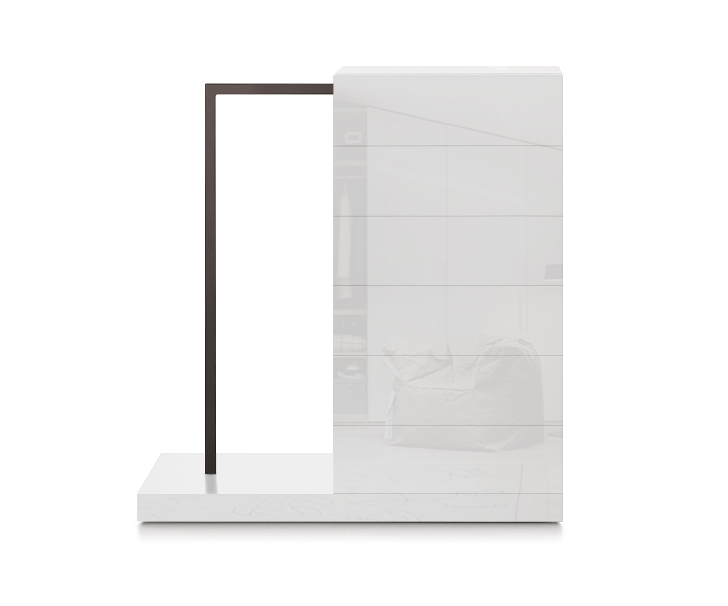 Novamobili Cassettiera alta Easy6 + armadio a sinistra L54cm bianco lucido400 Novamobili Cassettiera alta Easy6 + armadio a sinistra L54cm bianco lucido400