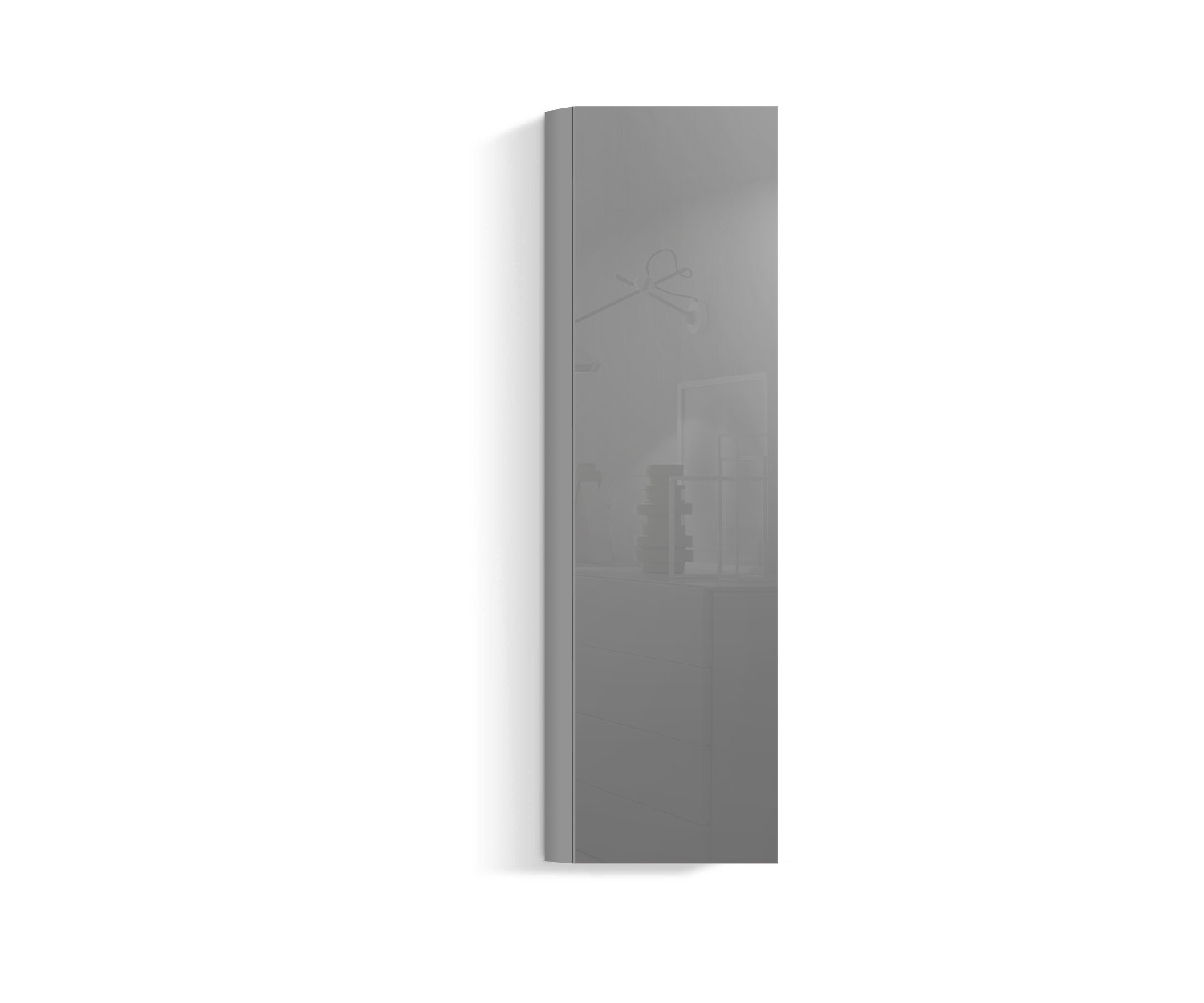 Parete attrezzata di design verticale H160 L45 grigio chiaro430 Parete attrezzata di design verticale H160 L45 grigio chiaro430