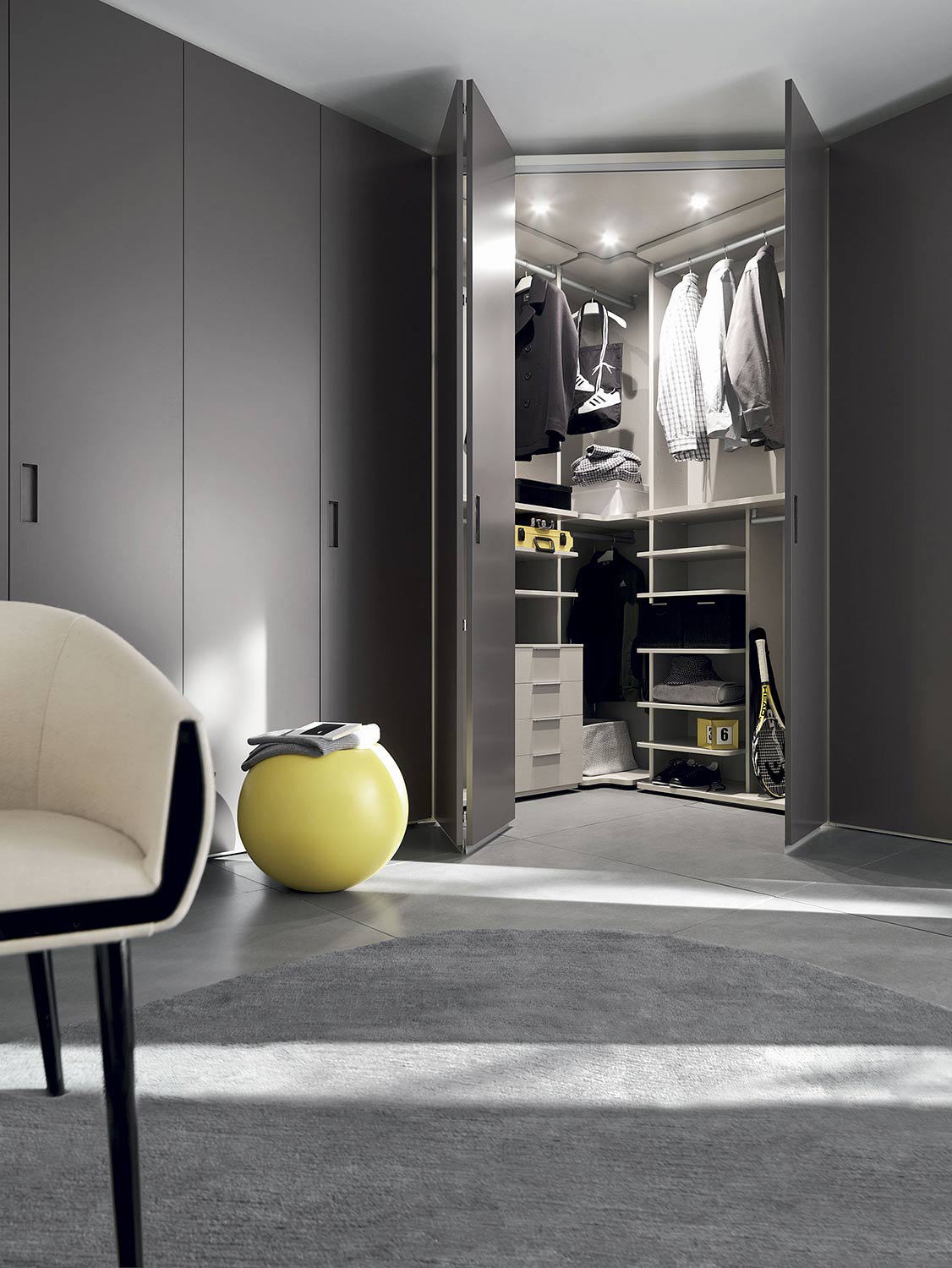 Unità angolare di design walk-in Unità angolare di design walk-in