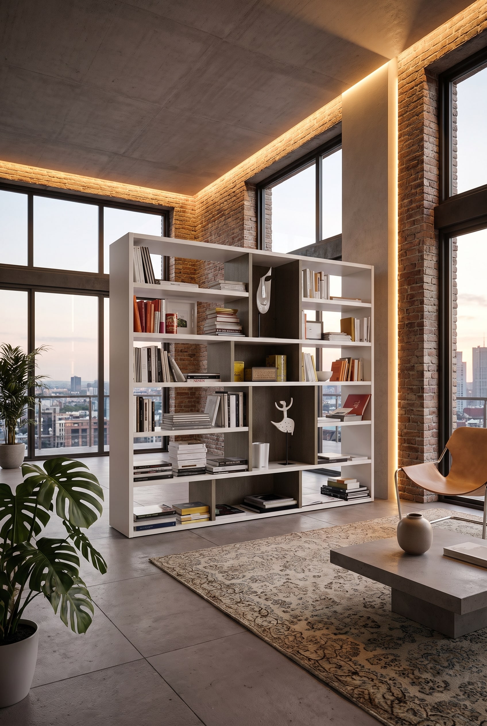 Loft Raumteiler Bücherregal Modern Loft Raumteiler Bücherregal Modern
