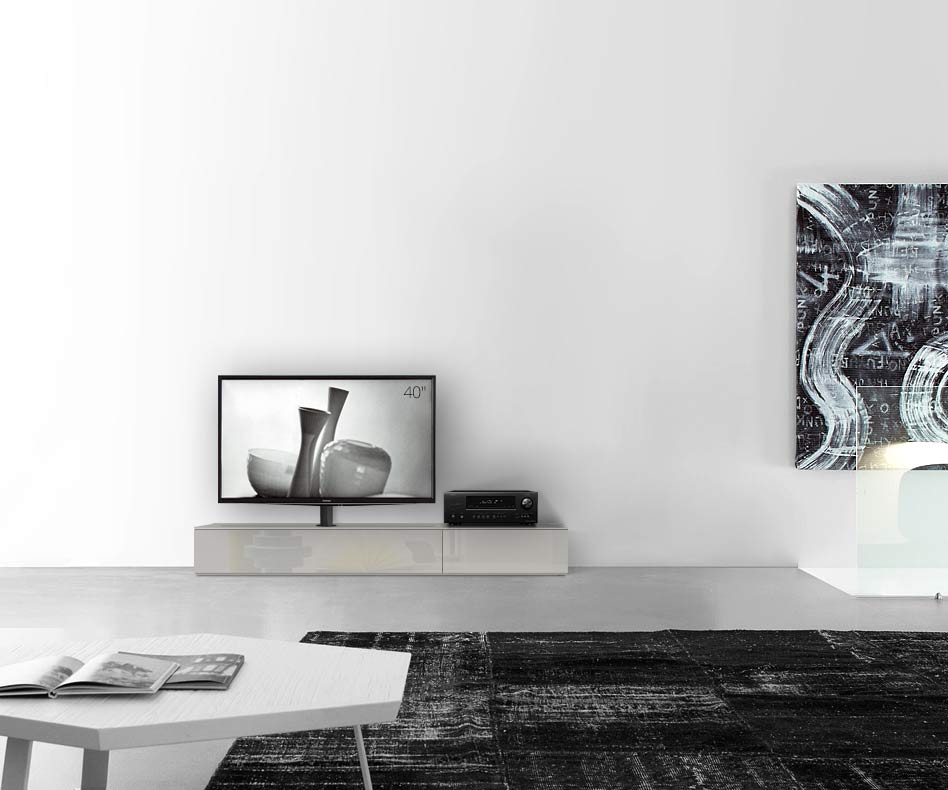 Configuratore di lavagna design con porta TV larghezza 180 25,5 54,6 sinistra grigio chiaro lucido Configuratore di lavagna design con porta TV larghezza 180 25,5 54,6 sinistra grigio chiaro lucido