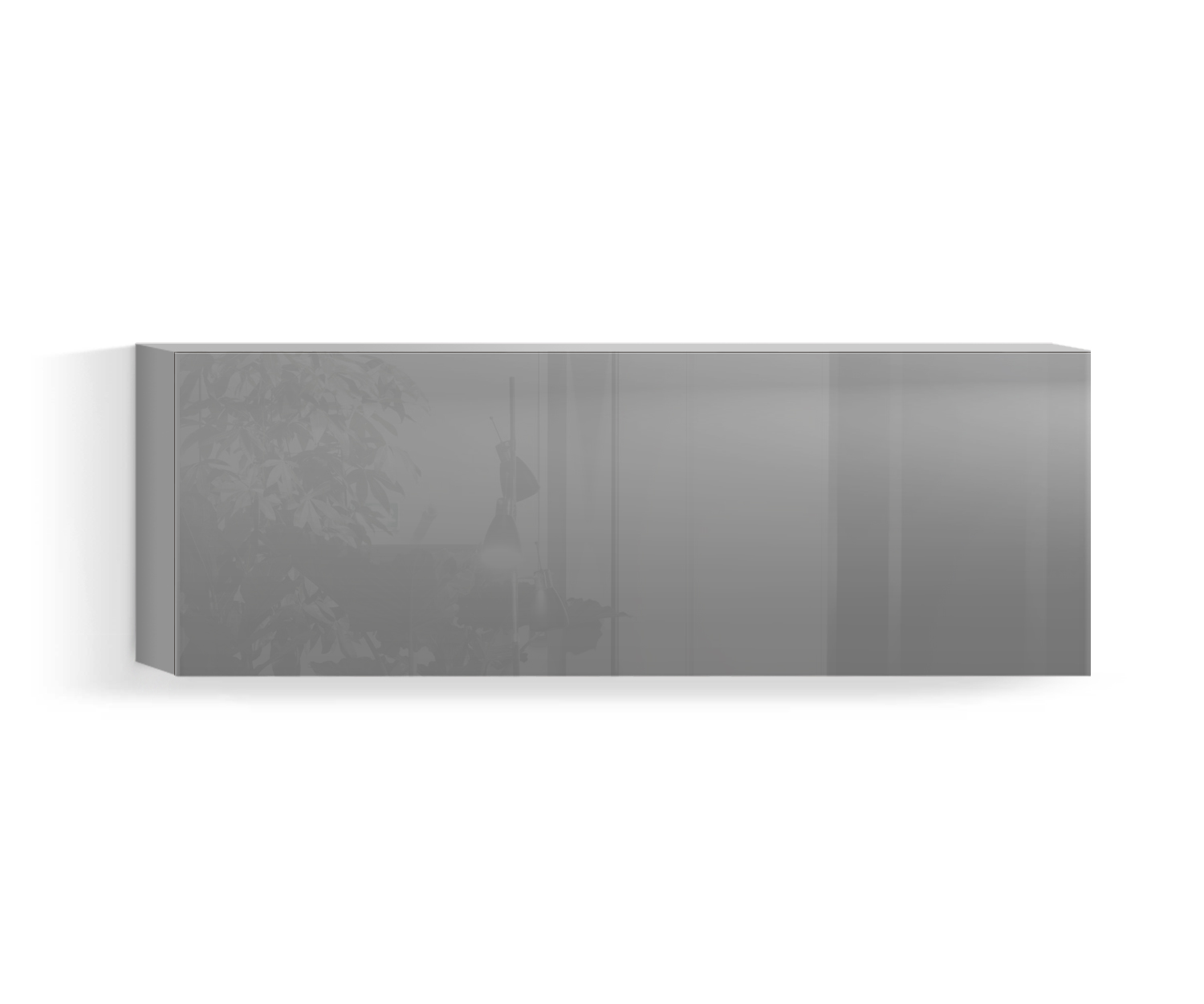Parete attrezzata di design per soggiorno Orizzontale H42 L120 fondo grigio chiaro430 Parete attrezzata di design per soggiorno Orizzontale H42 L120 fondo grigio chiaro430