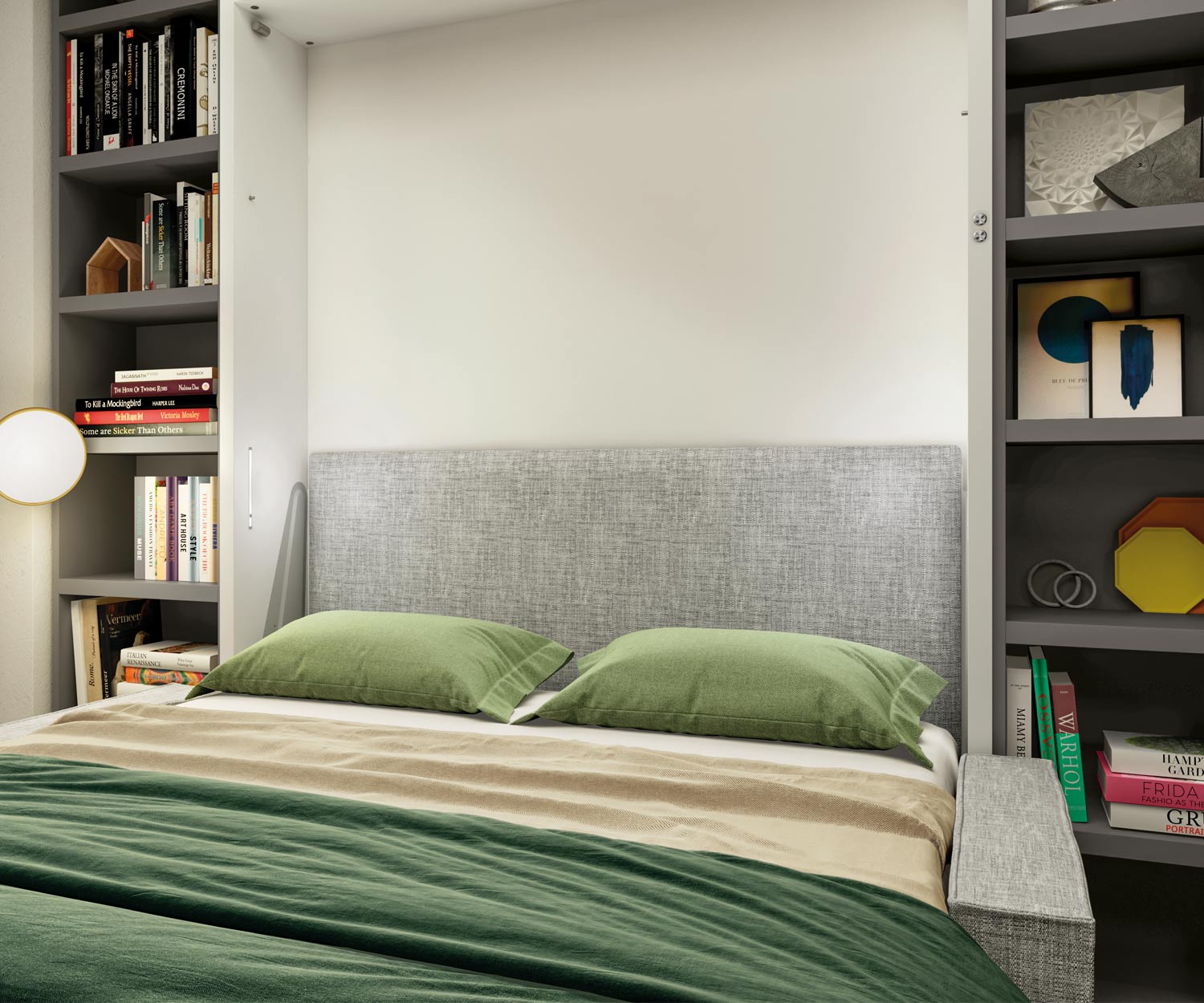 Comodo armadio letto 160x200 Penelope 2 con divano Comodo letto a scomparsa 160x200 Penelope 2 con divano