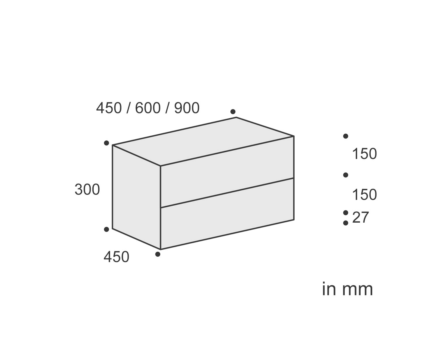 Livitalia Comodino di design Ecletto con 2 cassetti Schizzo Dimensioni Dimensioni Dimensioni Livitalia Comodino di design Ecletto con 2 cassetti Schizzo Dimensioni Dimensioni Dimensioni