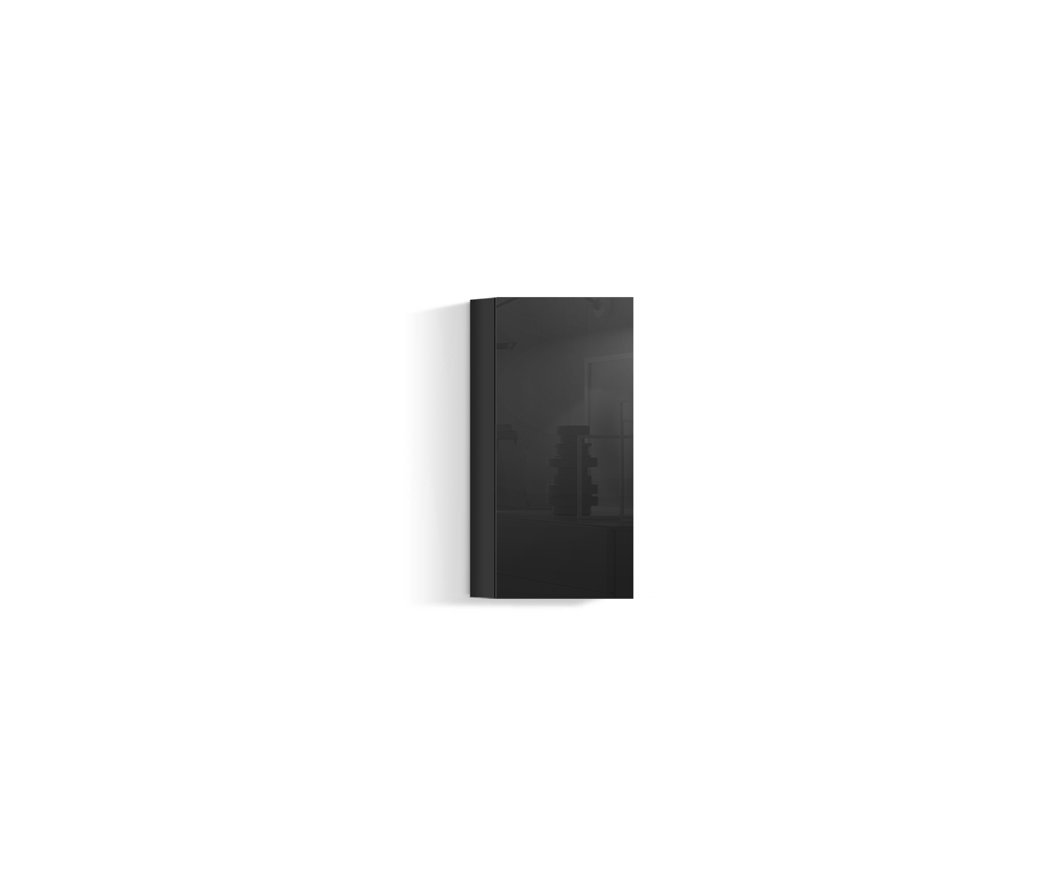 Parete attrezzata di design verticale H64 L30 nero418 Parete attrezzata di design verticale H64 L30 nero418