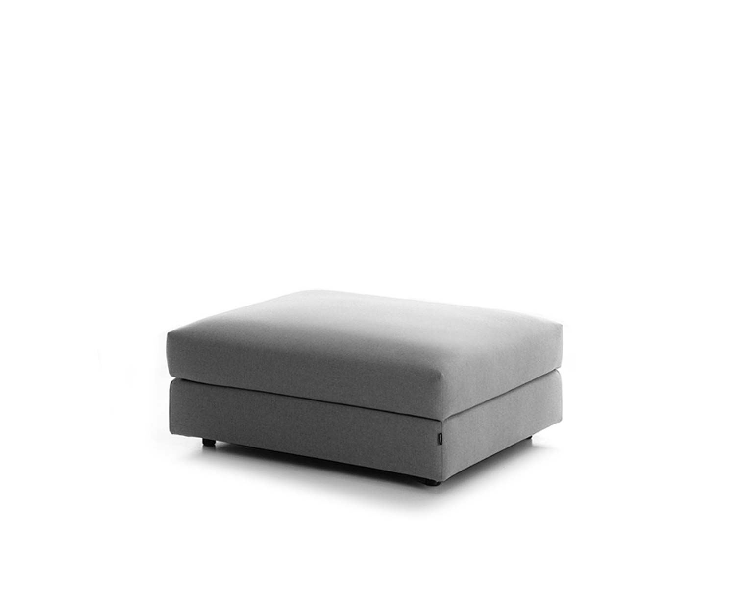Pouf moderno Postoria Classic con rivestimento in tessuto grigio Pouf moderno Postoria Classic con rivestimento in tessuto grigio