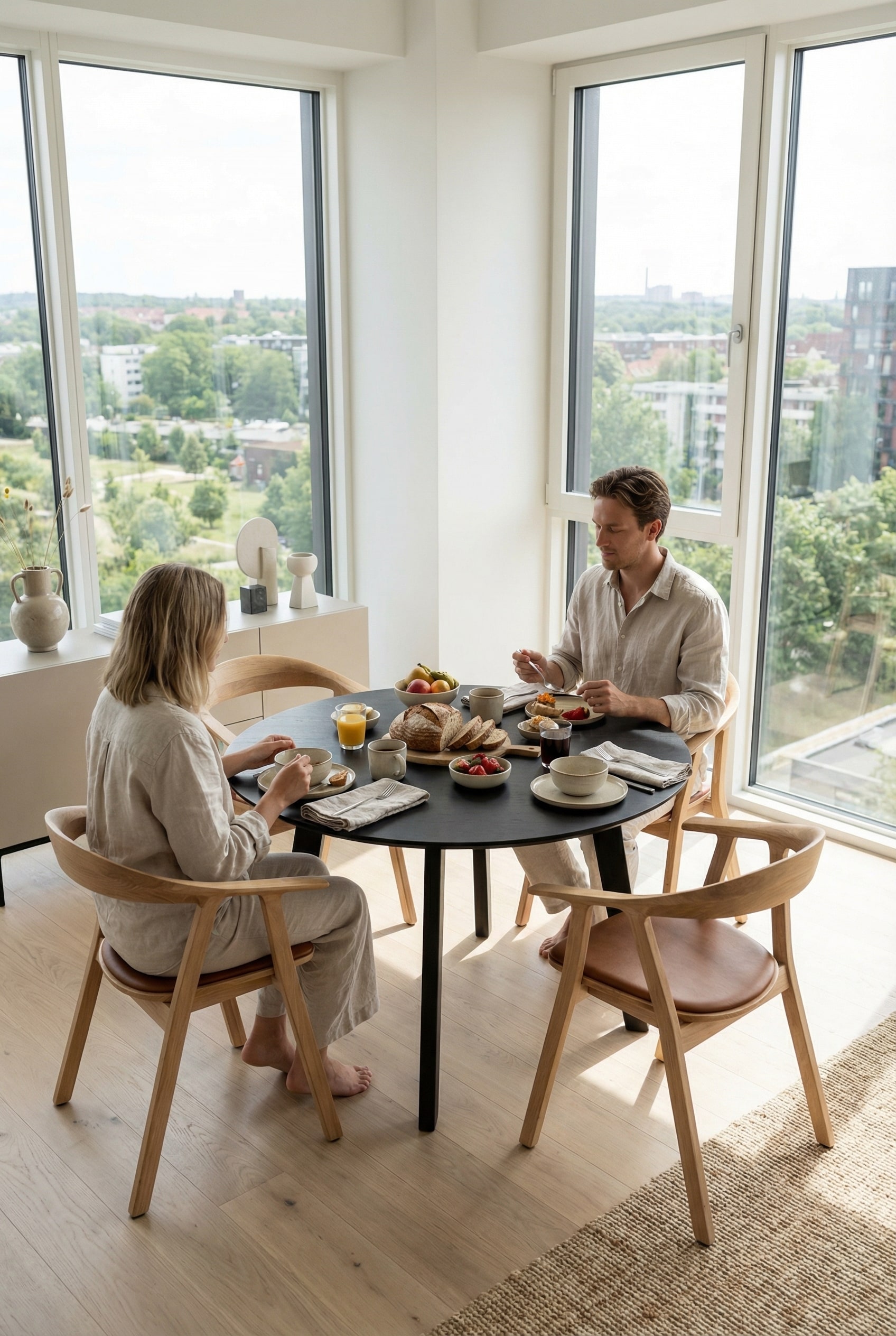 Tavolo da pranzo in legno minimalista Prostoria Rhomb