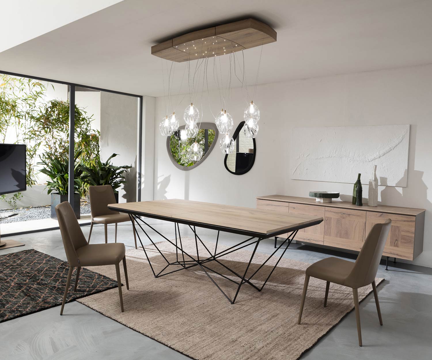 Tavolo da pranzo di alta qualità Ozzio Design Fil8 T238 in rovere naturale, allungabile Tavolo da pranzo di alta qualità Ozzio Design Fil8 T238 in rovere naturale, allungabile