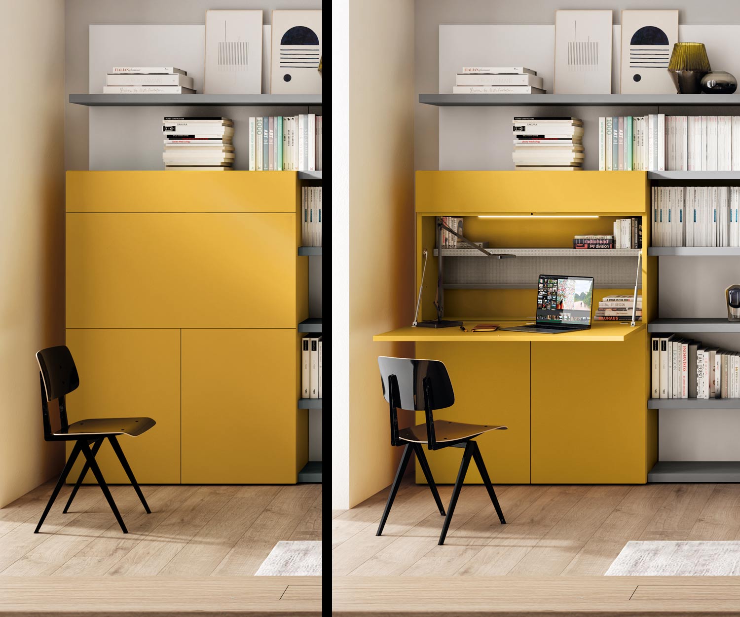 HomeOffice Ufficio soggiorno SChrank con scrivania pieghevole HomeOffice Ufficio soggiorno SChrank con scrivania pieghevole