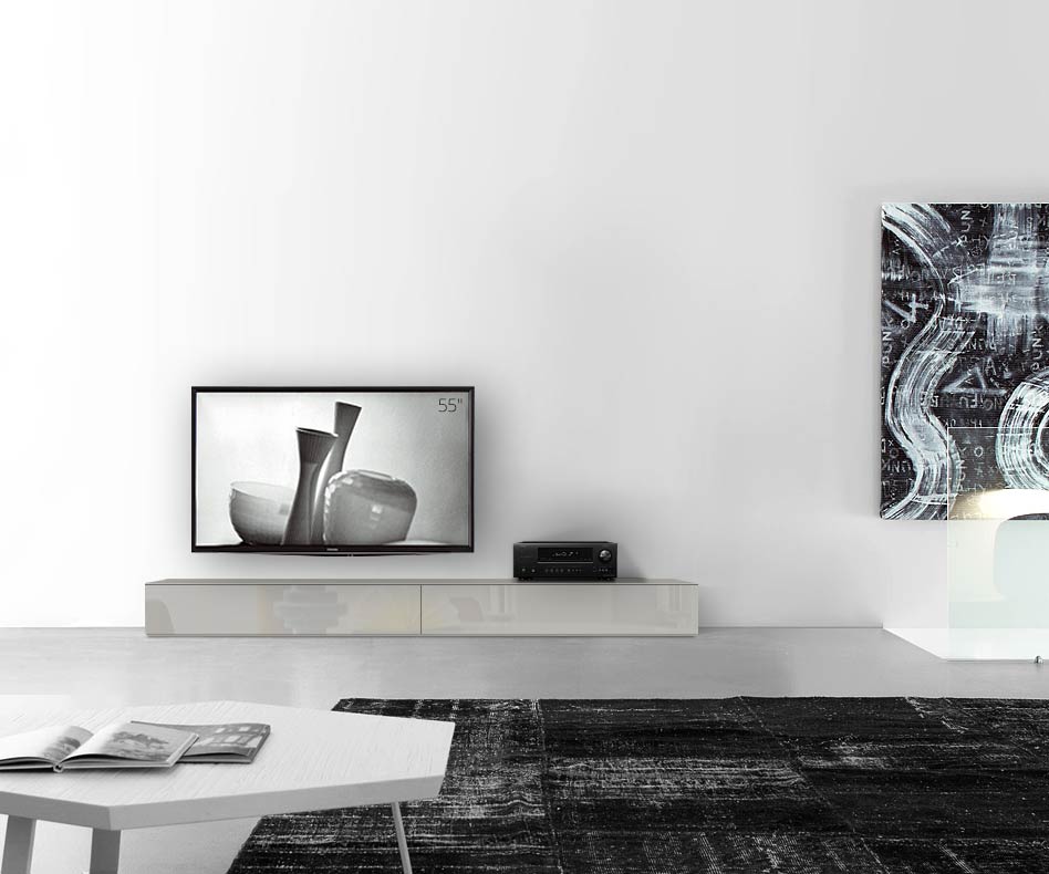 /Piano ribassato di design B240 H27 grigio chiaro lucido /Piano ribassato di design B240 H27 grigio chiaro lucido