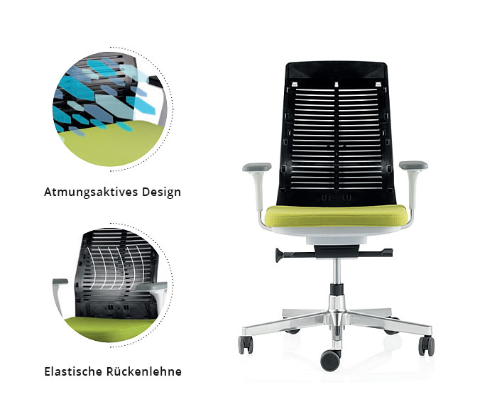 ICF Sedia da ufficio ergonomica Pyla con schienale traspirante ICF Sedia da ufficio ergonomica Pyla con schienale traspirante