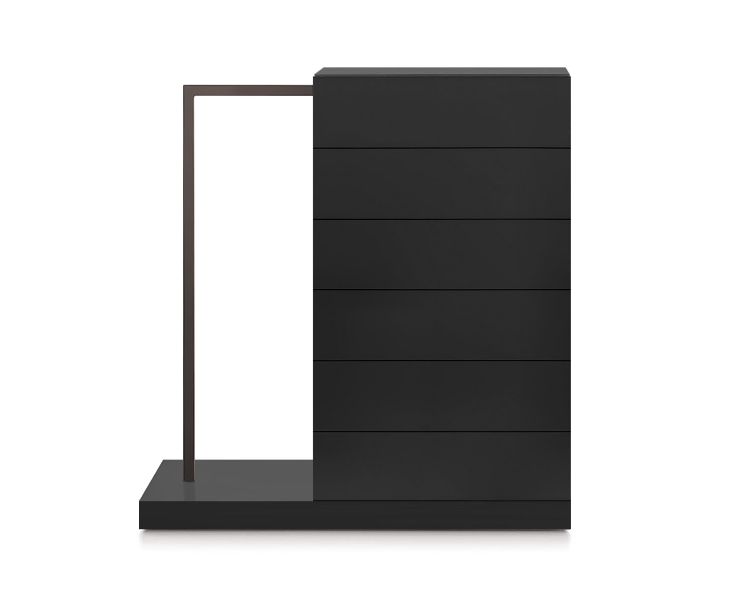 Novamobili Cassettiera alta Easy6 + armadio a sinistra L64cm nero opaco318 Novamobili Cassettiera alta Easy6 + armadio a sinistra L64cm nero opaco318