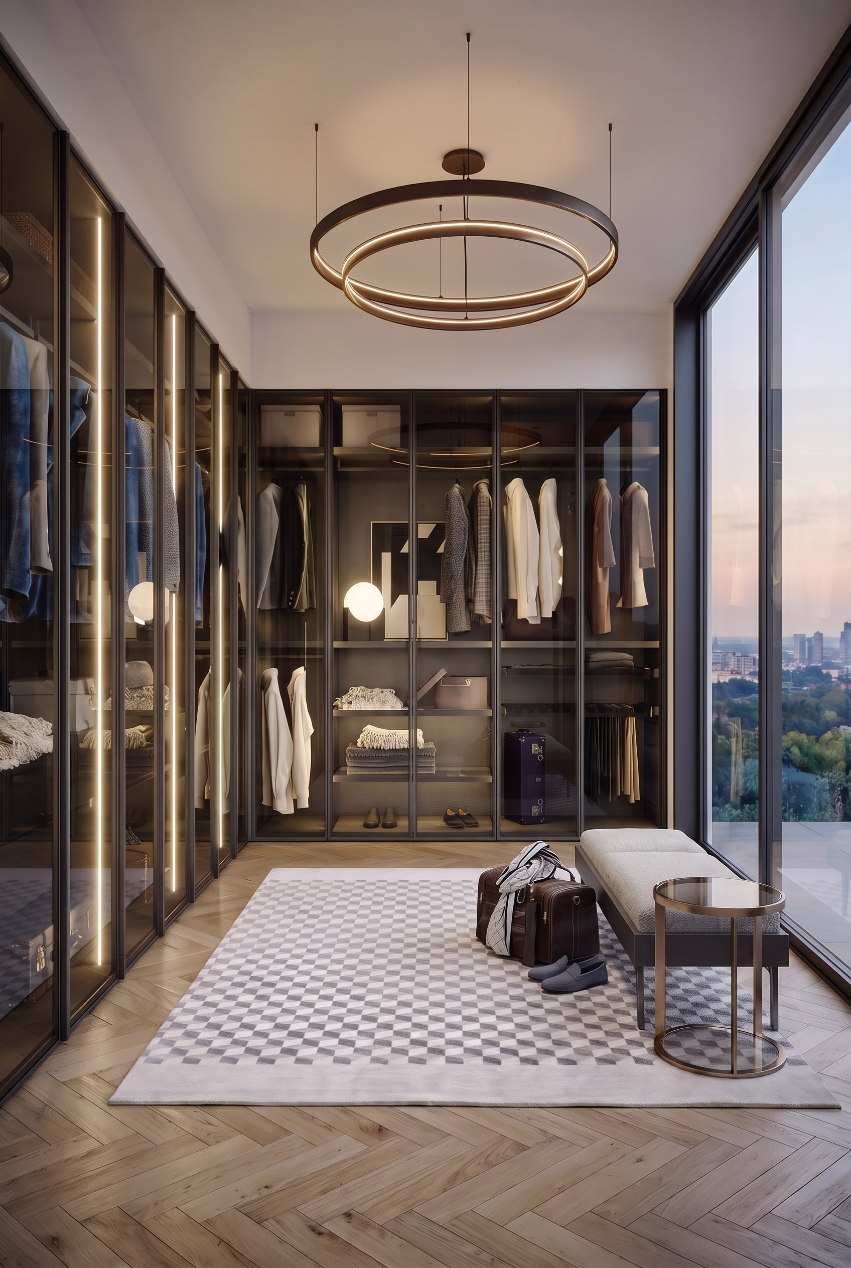 Luxuriöse Ankleide mit Novamobili Perry Kleiderschrank Luxuriöse Ankleide mit Novamobili Perry Kleiderschrank