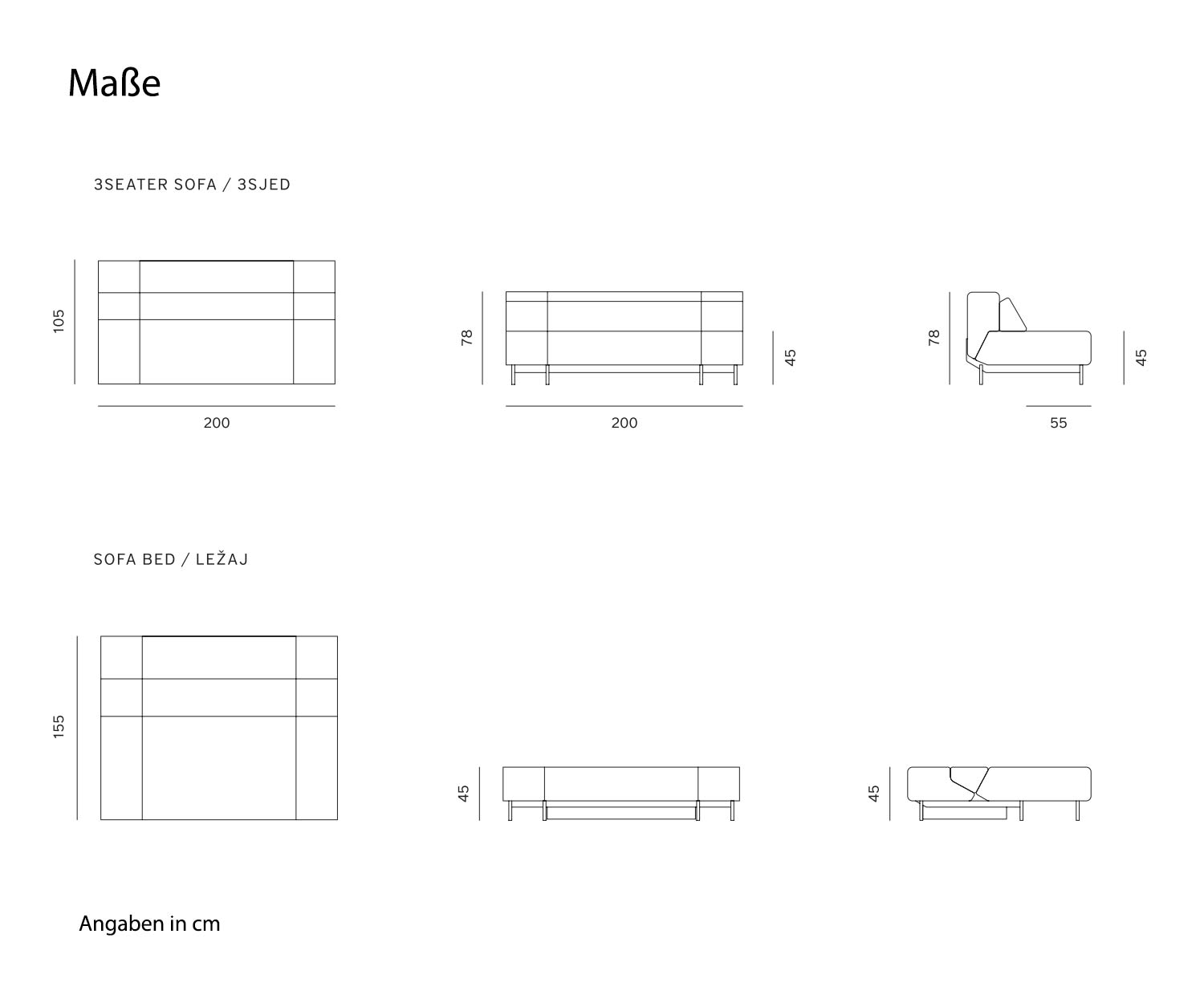 Prostoria Divano letto Pil low sketch dimensioni Prostoria Divano letto Pil low sketch dimensioni