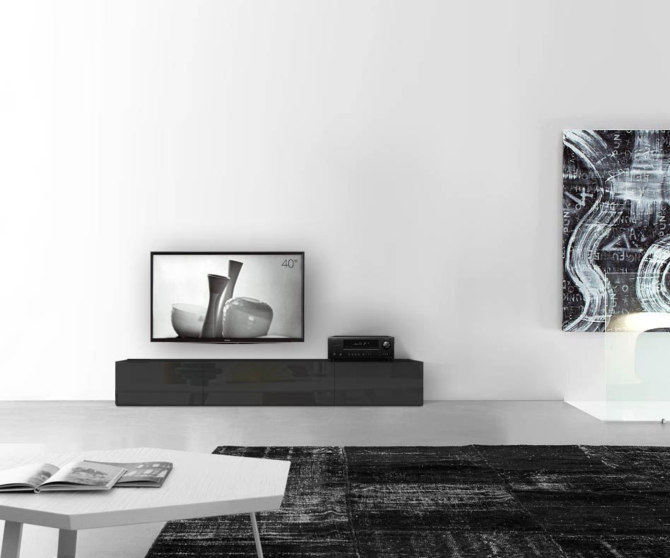 /Piano ribassato di design B210 H35 nero lucido /Piano ribassato di design B210 H35 nero lucido