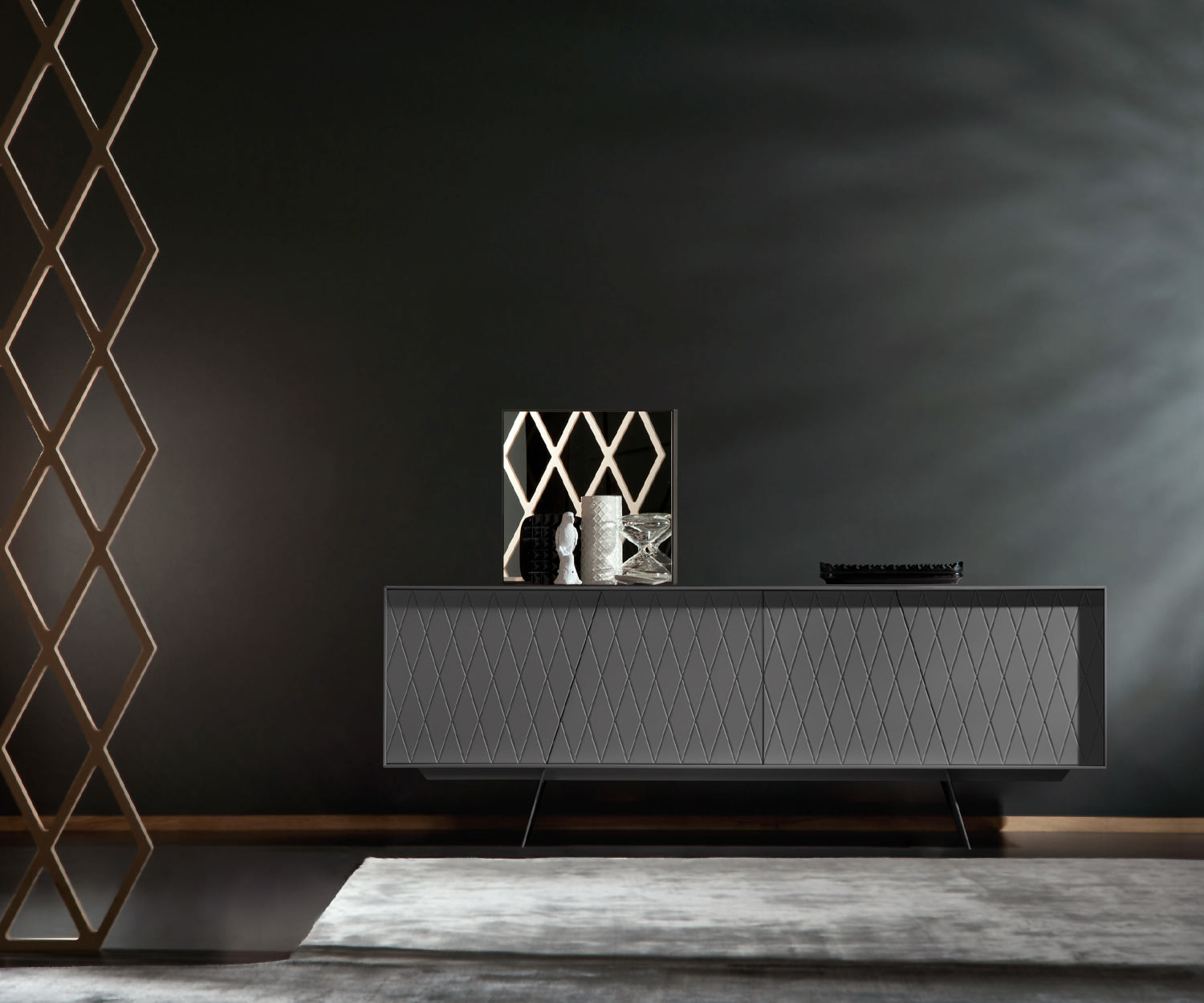al2 e klipse 003 Credenza larghezza 200 cm carcassa grigio scuro al2 e klipse 003 Credenza larghezza 200 cm carcassa grigio scuro
