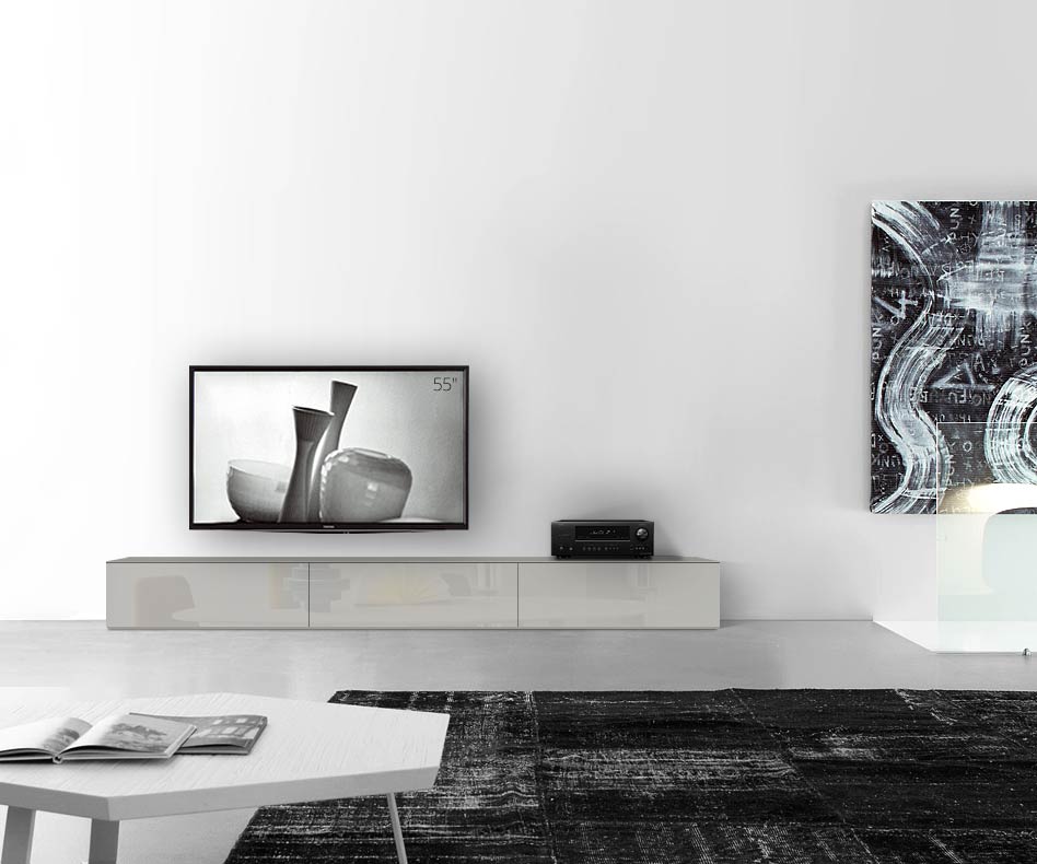 /Piano ribassato di design B270 H35 grigio chiaro lucido /Piano ribassato di design B270 H35 grigio chiaro lucido