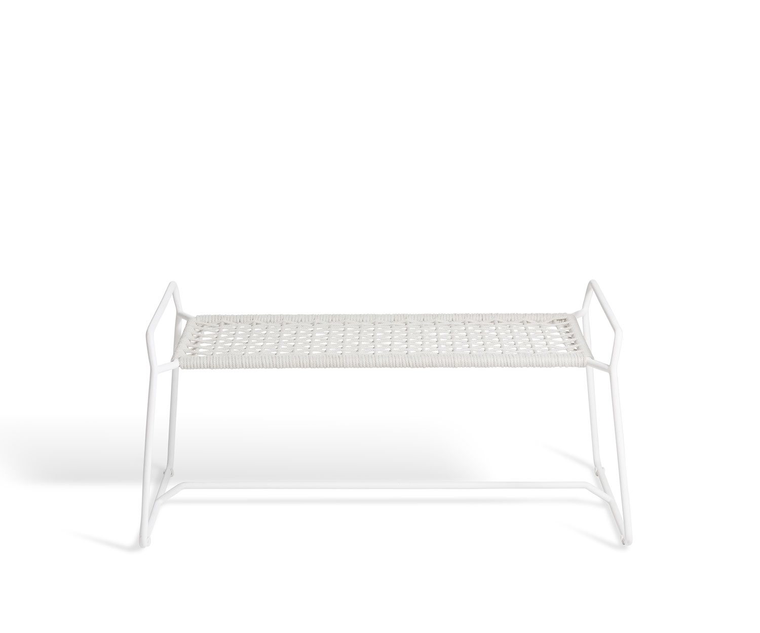 Oasiq Sgabello di design Sandur Schnur con cuscino di seduta in bianco su vimini in corda bianca Oasiq Sgabello di design Sandur Schnur con cuscino di seduta in bianco su vimini in corda bianca