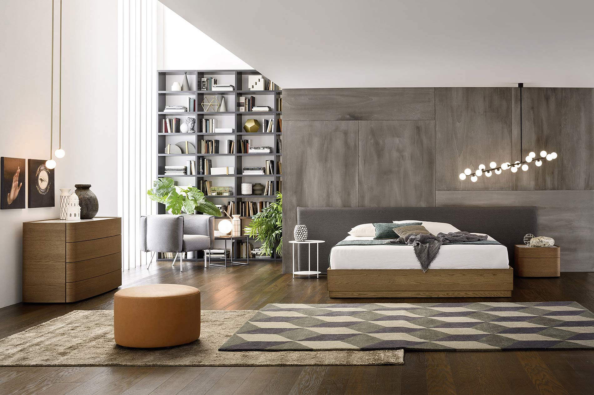 Camera da letto in legno di grande design