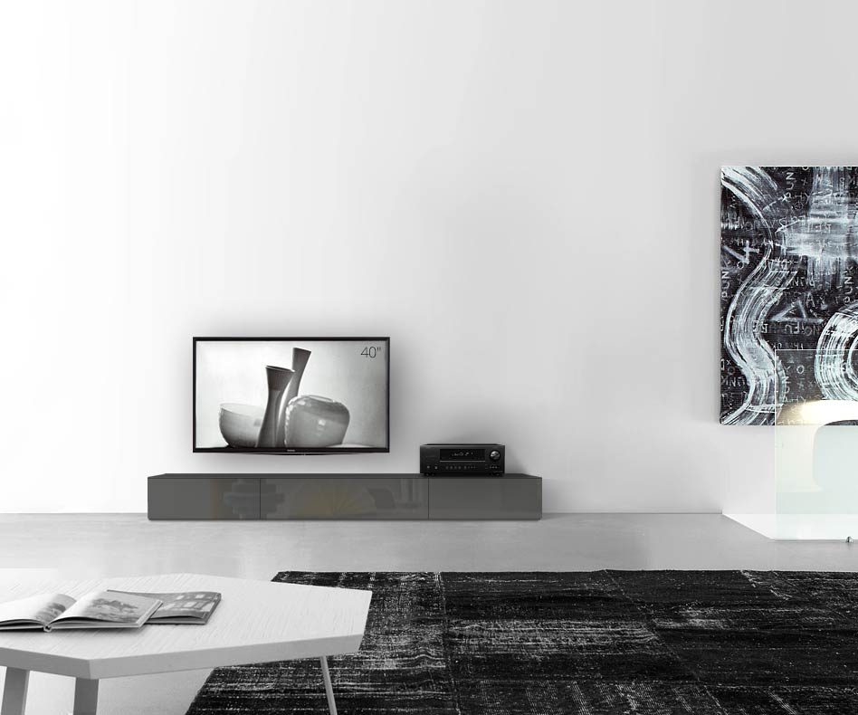 /Piano ribassato di design B210 H27 grigio scuro lucido /Piano ribassato di design B210 H27 grigio scuro lucido