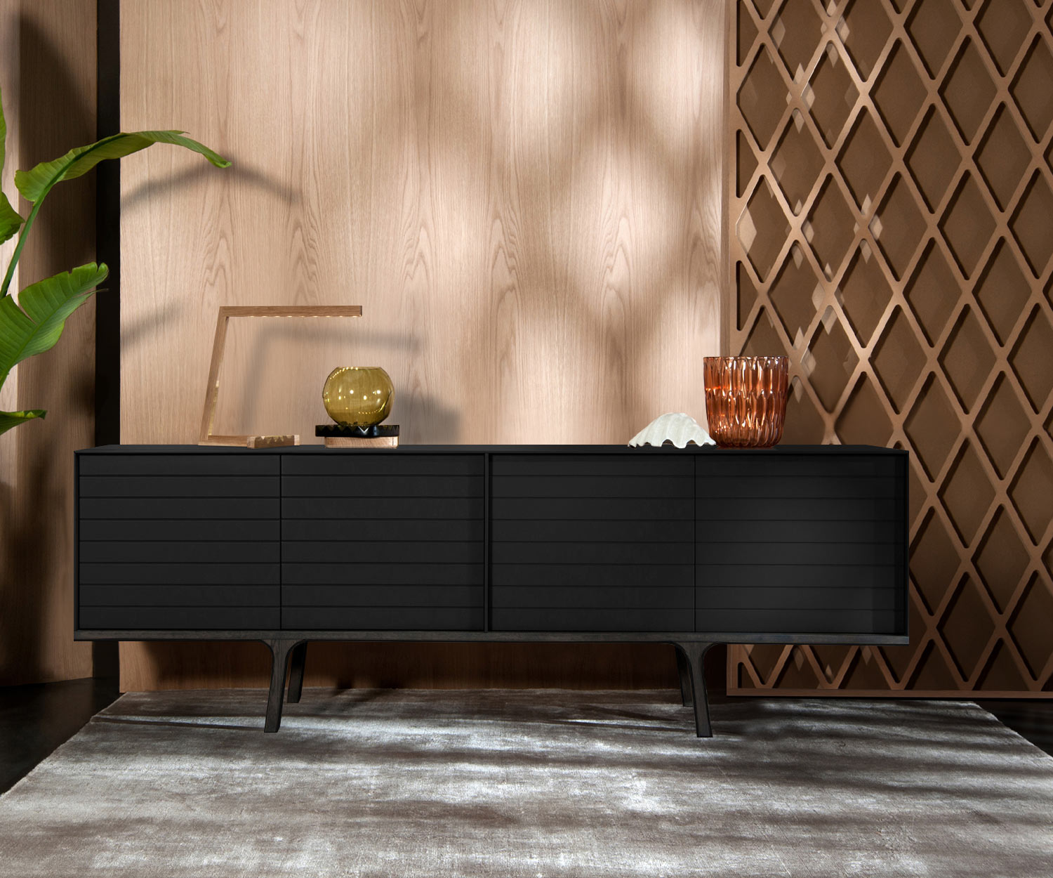 al2 mobius 002 Credenza larghezza 220 cm carcassa nera al2 mobius 002 Credenza larghezza 220 cm carcassa nera