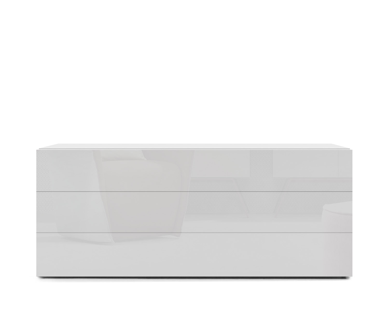 Novamobili Cassettiera Easy 3 cassetti bianco lucido L 128cm Novamobili Cassettiera Easy 3 cassetti bianco lucido L 128cm