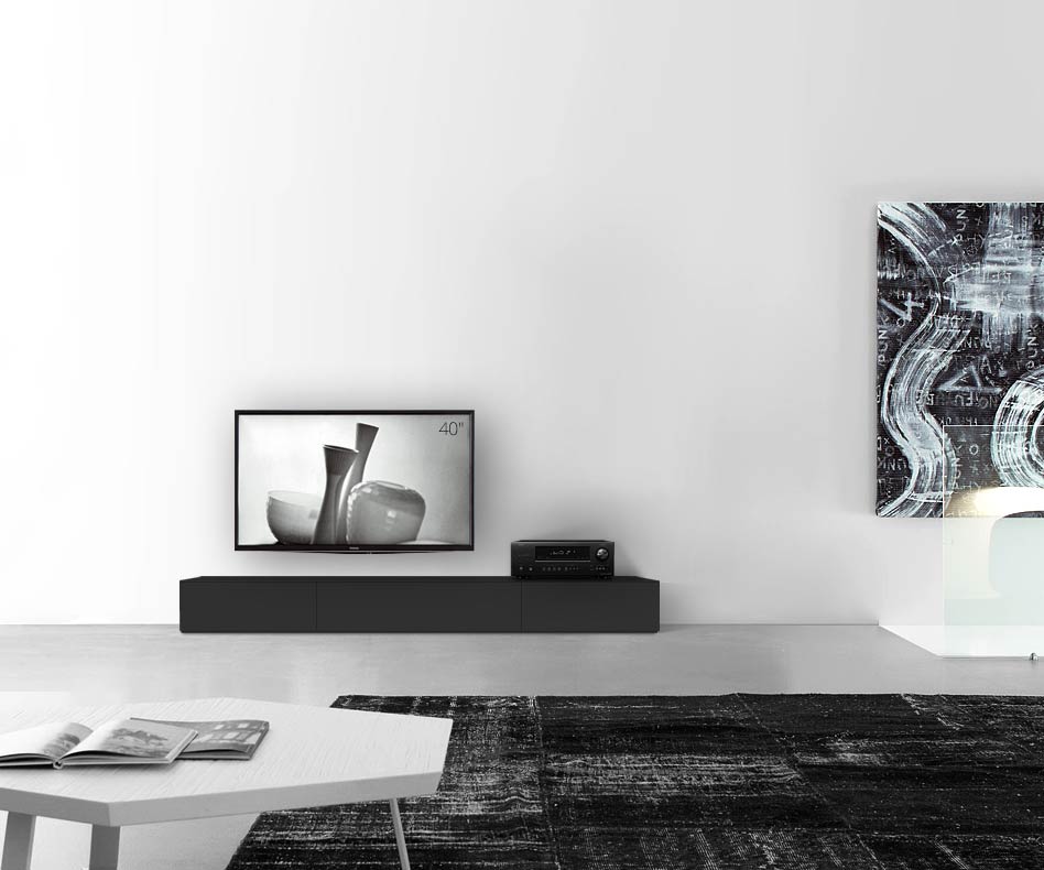 /Piano ribassato di design B210 H27 nero opaco /Piano ribassato di design B210 H27 nero opaco