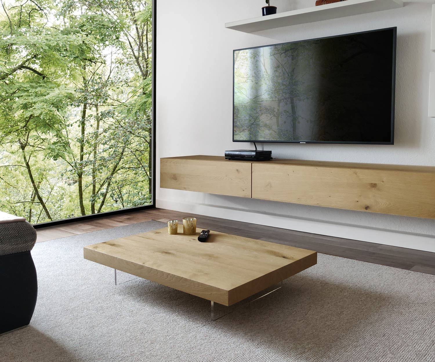 Piano di alta qualità Livitalia Tavolino di design basso con gambe trasparenti Piano di alta qualità Livitalia Tavolino di design basso con gambe trasparenti