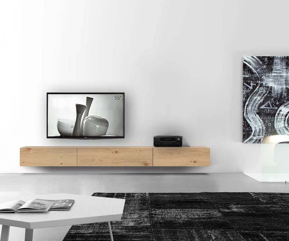 Livitalia Design in legno configuratore a parete 300 cm 32 cm 56 cm rovere chiaro Livitalia Design in legno configuratore a parete 300 cm 32 cm 56 cm rovere chiaro