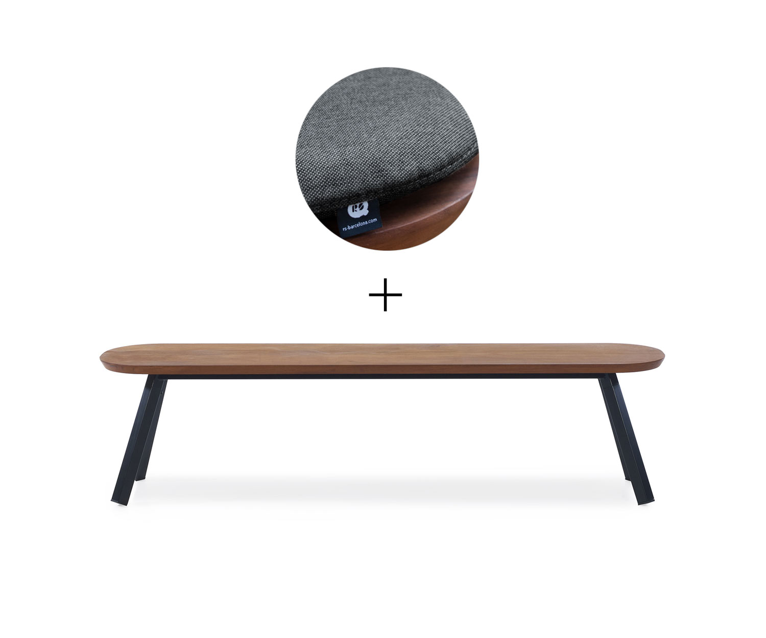 RS Barcelona Ping Pong Bench Nero 2x B180 cm Nero Outdoor RS Barcelona Ping Pong Bench Nero 2x B180 cm Nero Outdoor