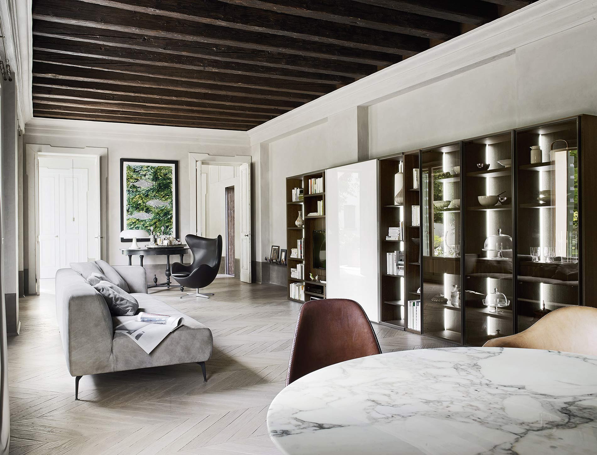 Libreria con ante in vetro Libreria con ante in vetro