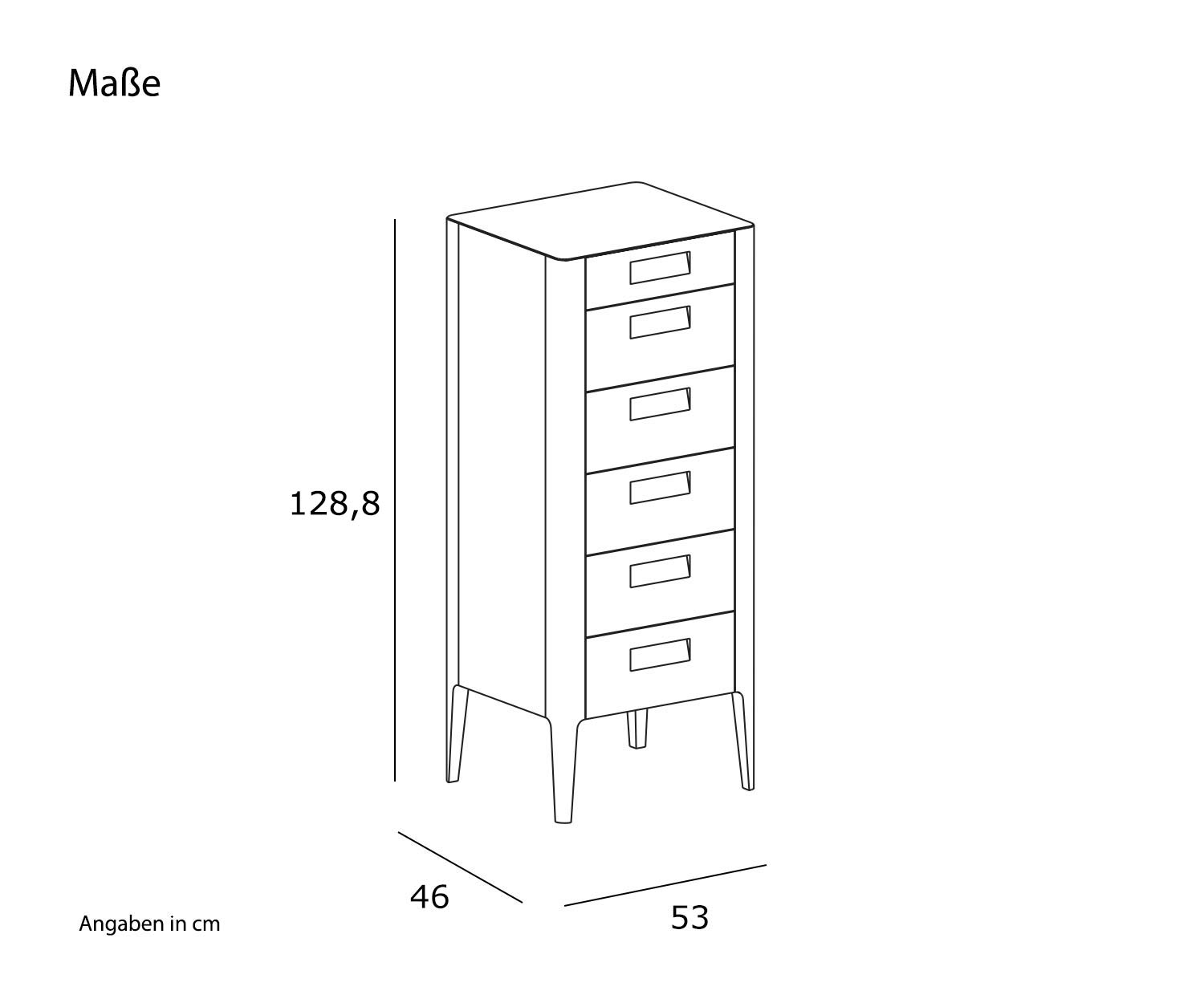 Nocamobili cassettiera alta Giotto dimensioni schizzo Nocamobili cassettiera alta Giotto dimensioni schizzo