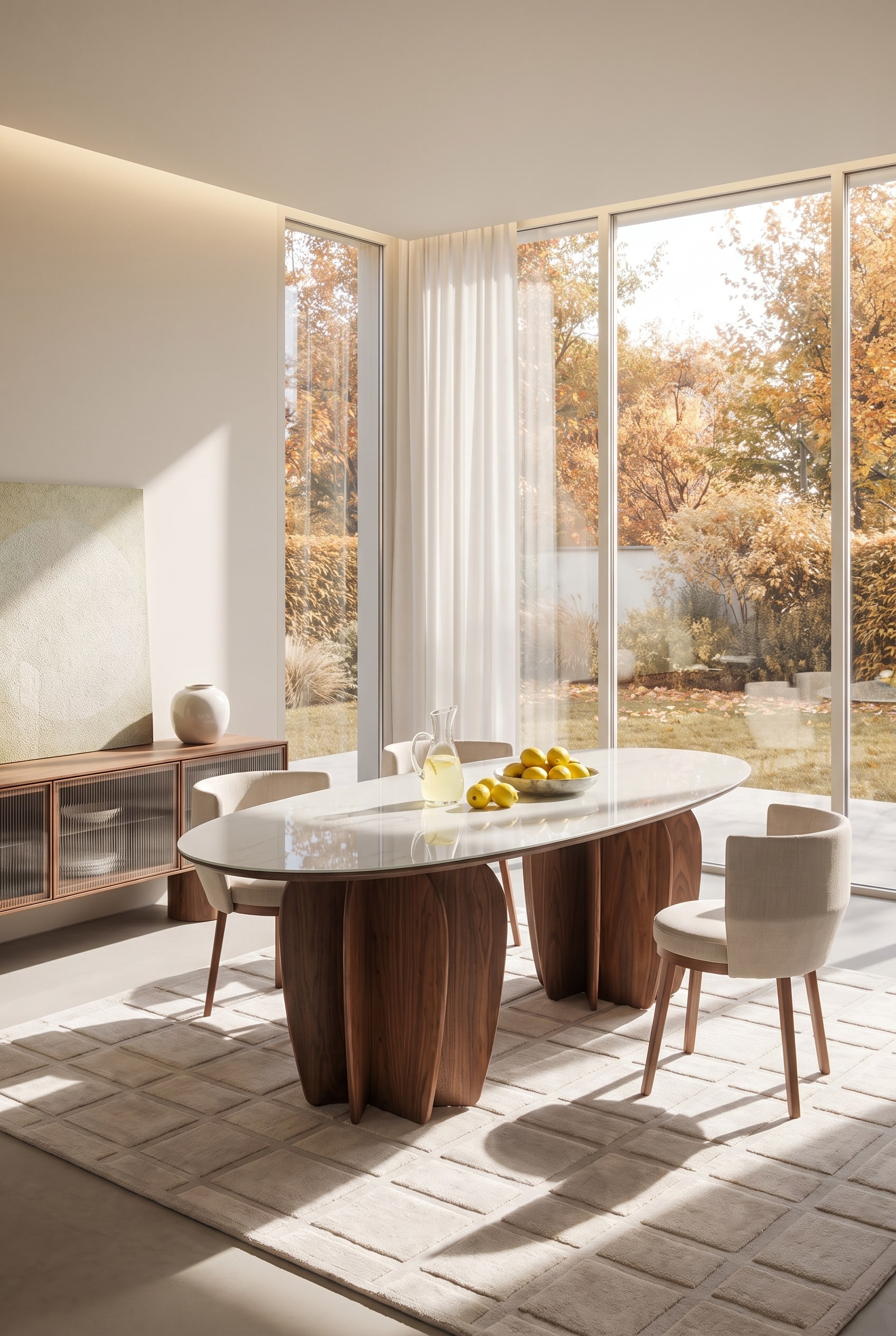 Esszimmer mit Outdoor Esstisch