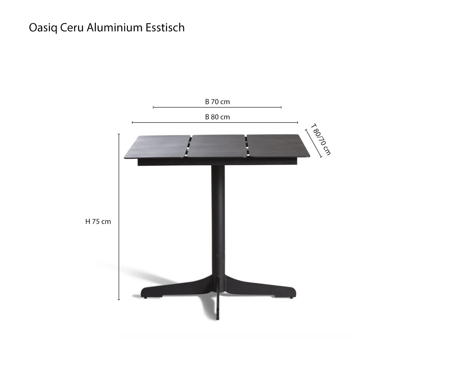 Schizzo Dimensioni Dimensioni Tavolo da pranzo da giardino Ceru