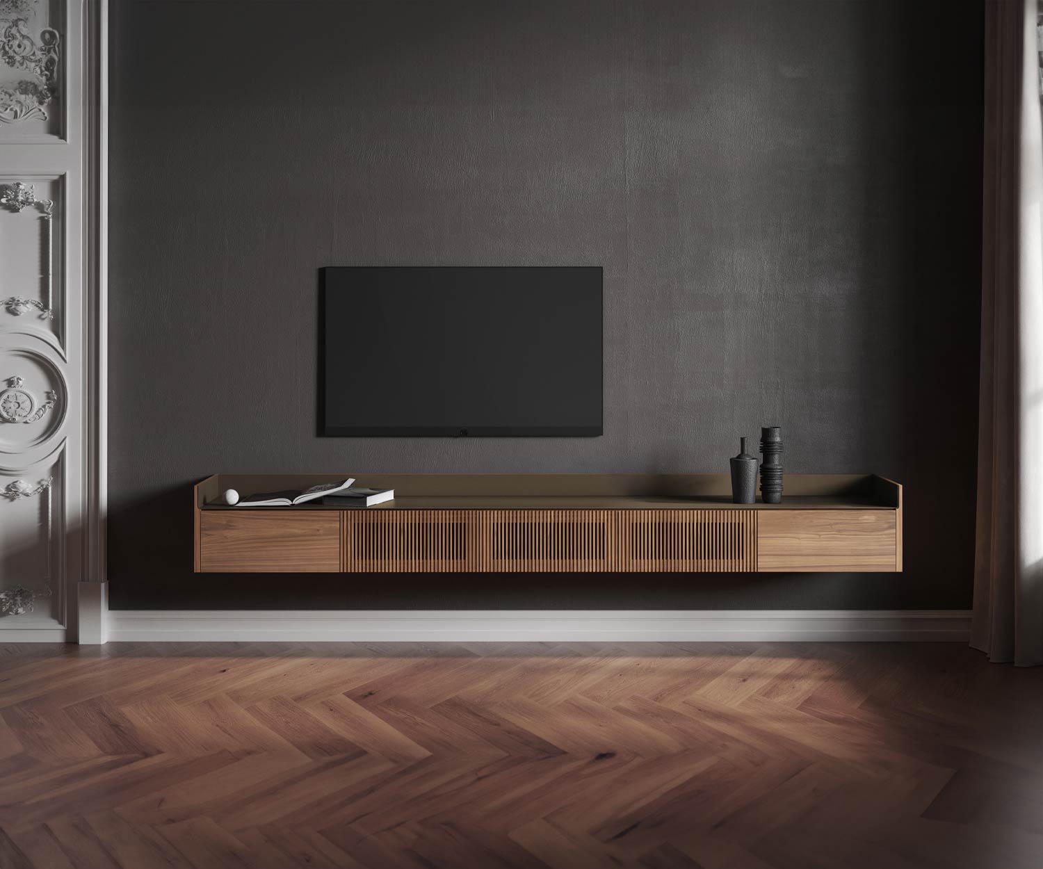 Punt Credenza TV a parete Stockholm Slim Punt Credenza TV a parete Stockholm Slim