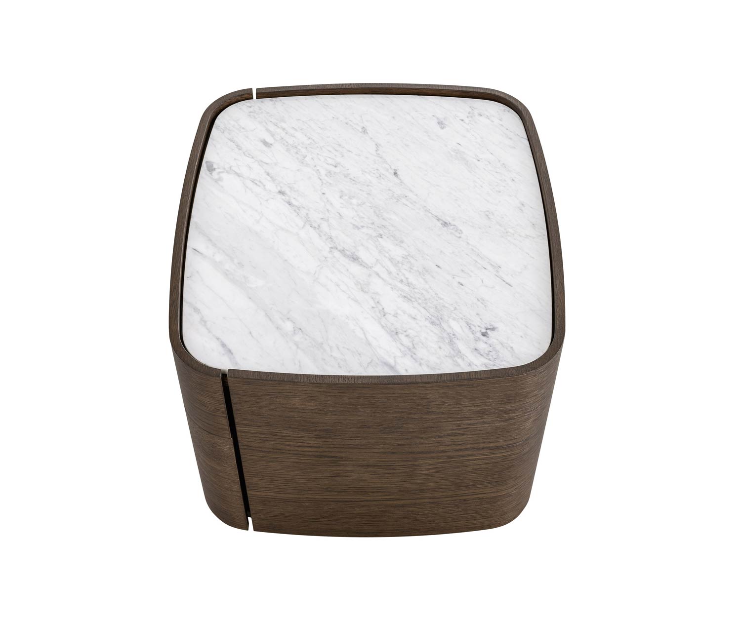 Novamobili Comodino Norman 2 cassetti rovere Terra N01 con piano in marmo Novamobili Comodino Norman 2 cassetti rovere Terra N01 con piano in marmo