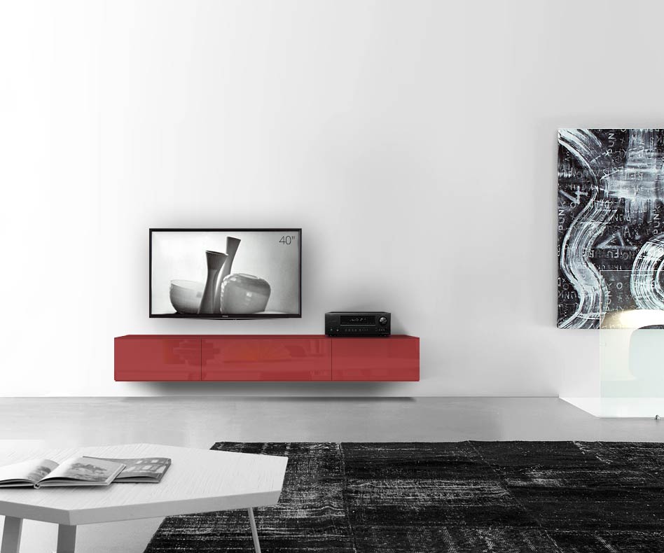 /Muro basso di design B210 H33 5 rosso lucido /Muro basso di design B210 H33 5 rosso lucido