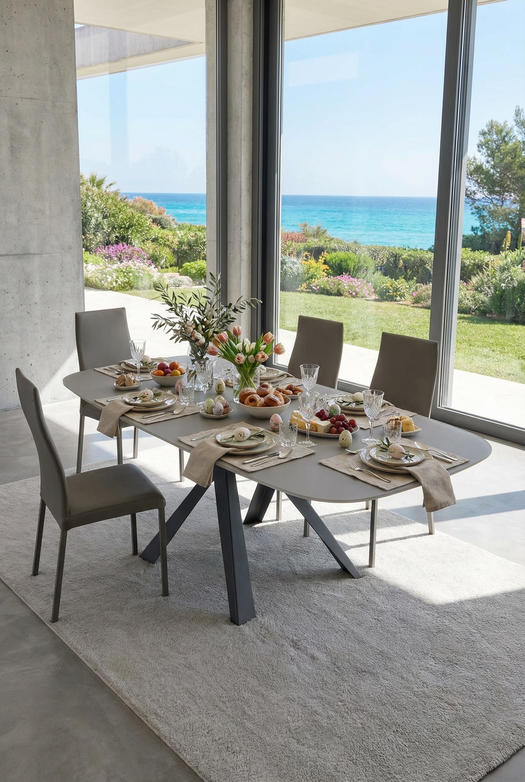 Tavolo da pranzo Ozzio Bombo T246, un elegante tavolo allungabile con meccanismo invisibile nella sala da pranzo di lusso Tavolo da pranzo Ozzio Bombo T246, un elegante tavolo allungabile con meccanismo invisibile nella sala da pranzo di lusso