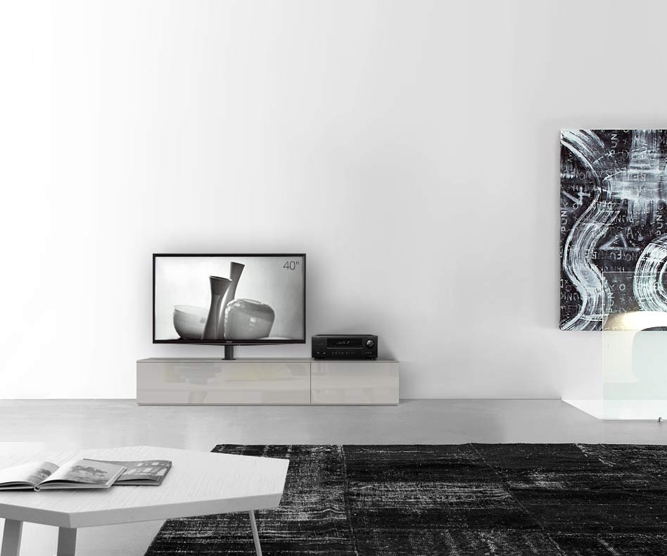 Configuratore di lavagna design con porta TV larghezza 180 33,5 45 sinistra grigio chiaro lucido Configuratore di lavagna design con porta TV larghezza 180 33,5 45 sinistra grigio chiaro lucido