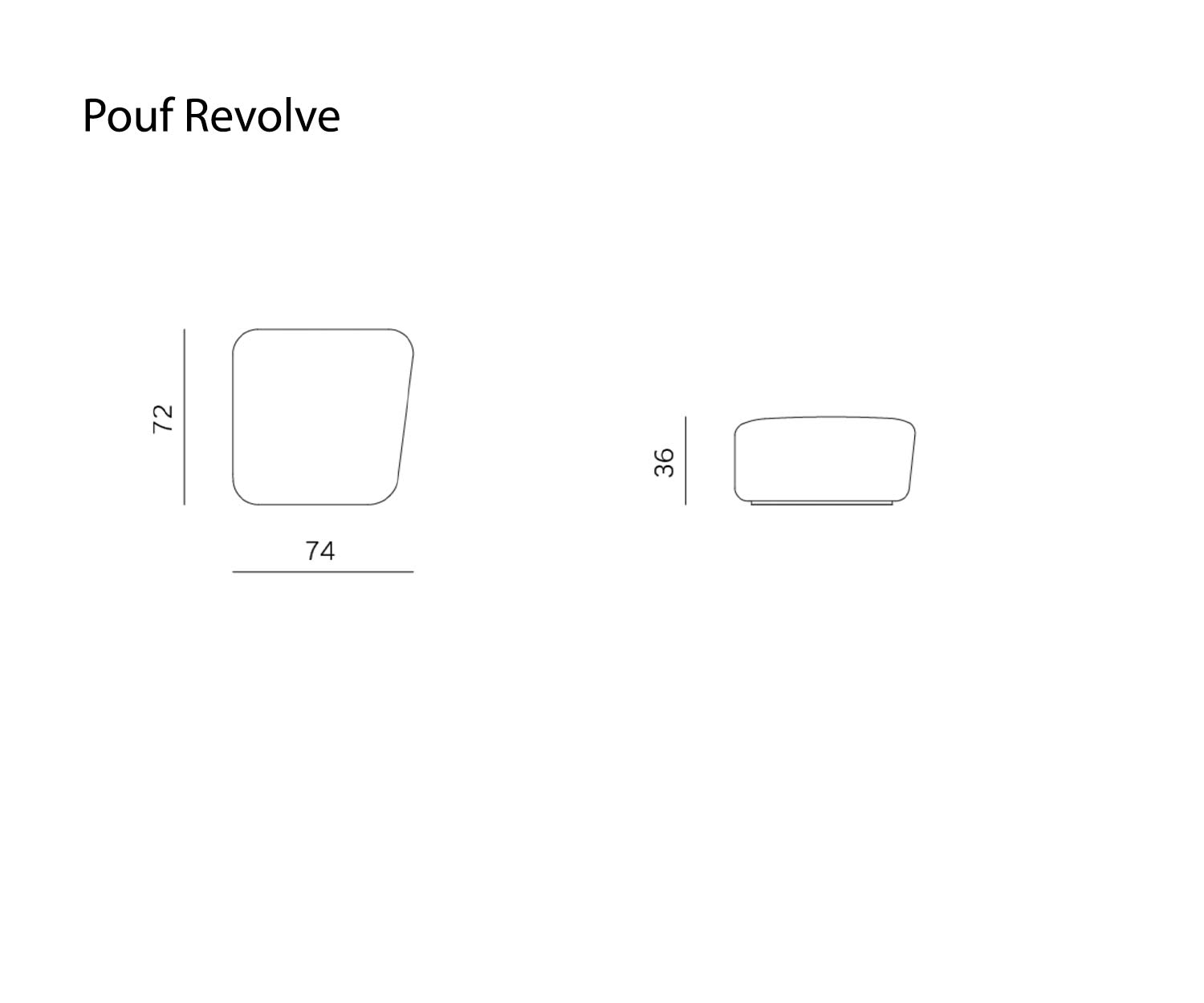 Designer Pouf Revolve Prostoria Schizzo Dimensioni Dimensioni Designer Pouf Revolve Prostoria Schizzo Dimensioni Dimensioni