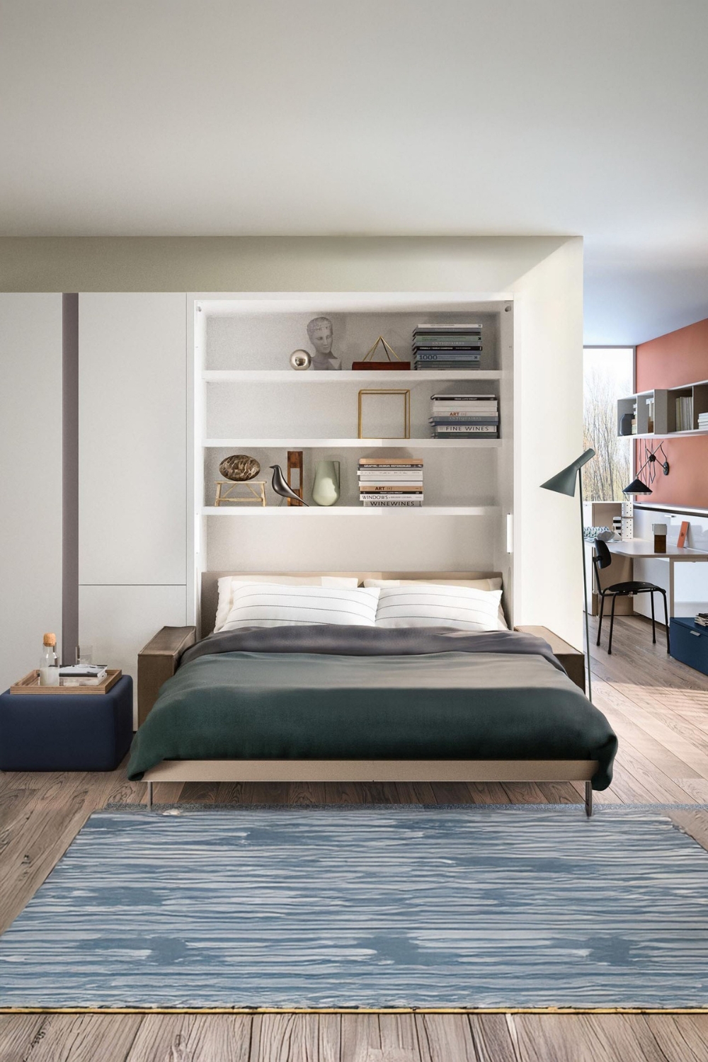 letto-a-scomparsa-aperto-e-una-cassettiera-con-scrivania-dal-design-moderno