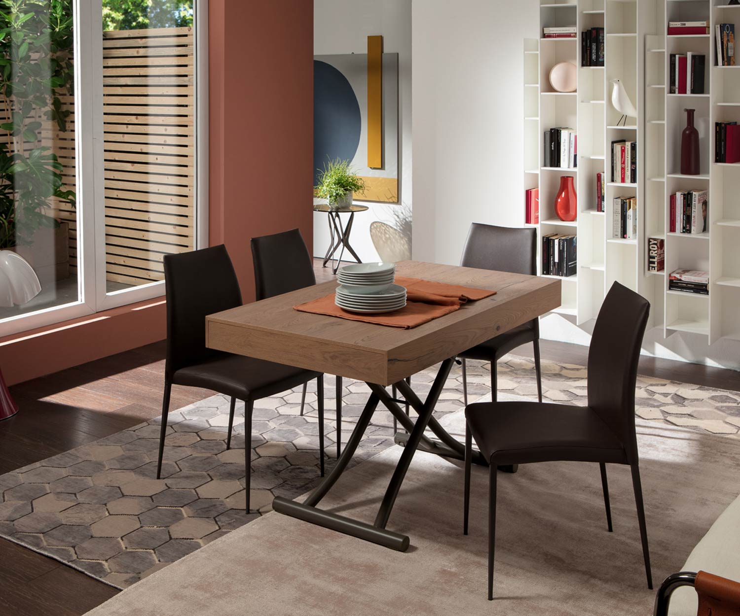 Ozzio Tavolo Newood T123 tavolo da pranzo rovere naturale Ozzio Tavolo Newood T123 tavolo da pranzo rovere naturale