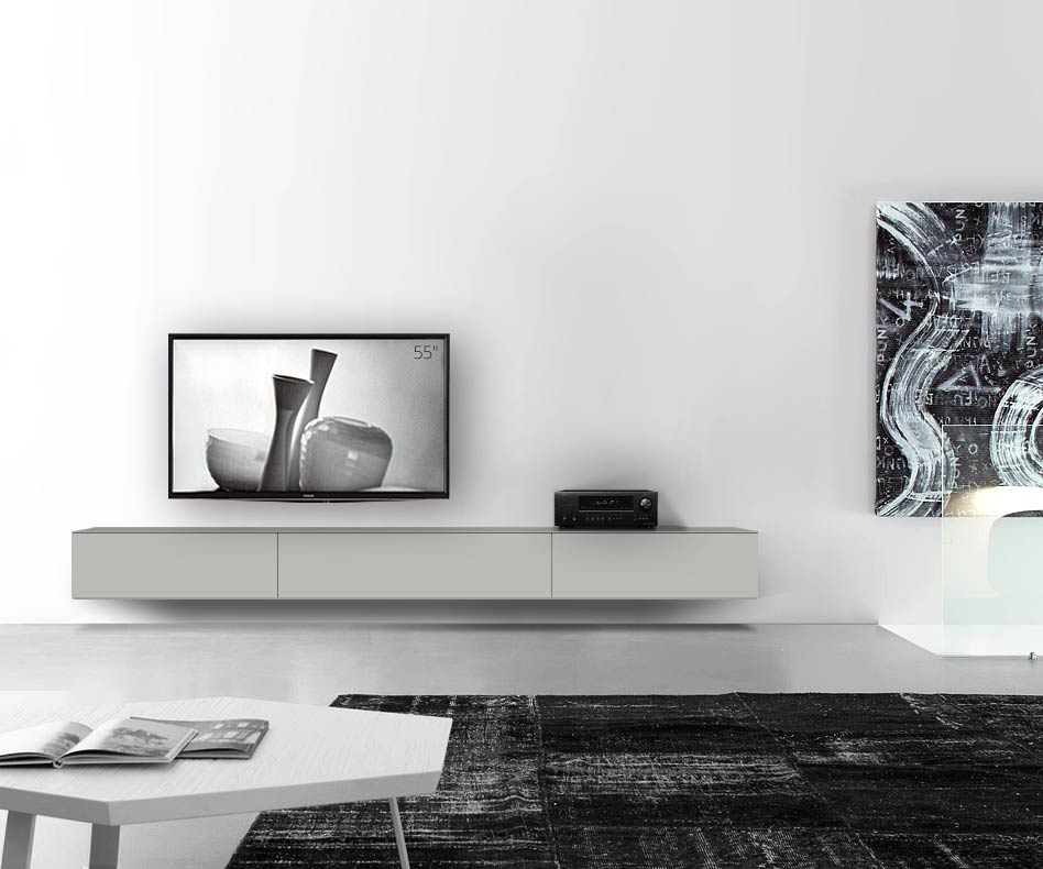 /Muro basso di design L300 H33 5 grigio chiaro opaco /Muro basso di design L300 H33 5 grigio chiaro opaco