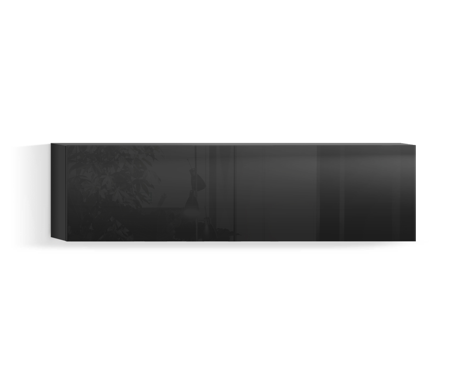 Parete attrezzata di design per soggiorno Orizzontale H32 L120 fondo nero418 Parete attrezzata di design per soggiorno Orizzontale H32 L120 fondo nero418