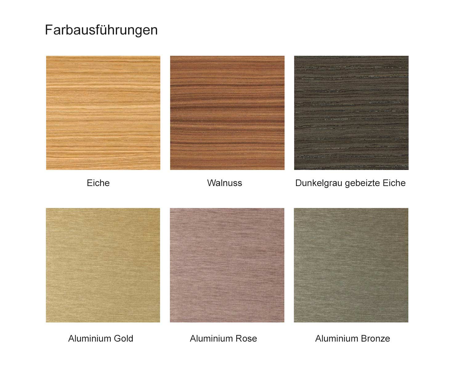 Credenza di design Tipi di legno e colori Finitura alluminio Alluminio oro