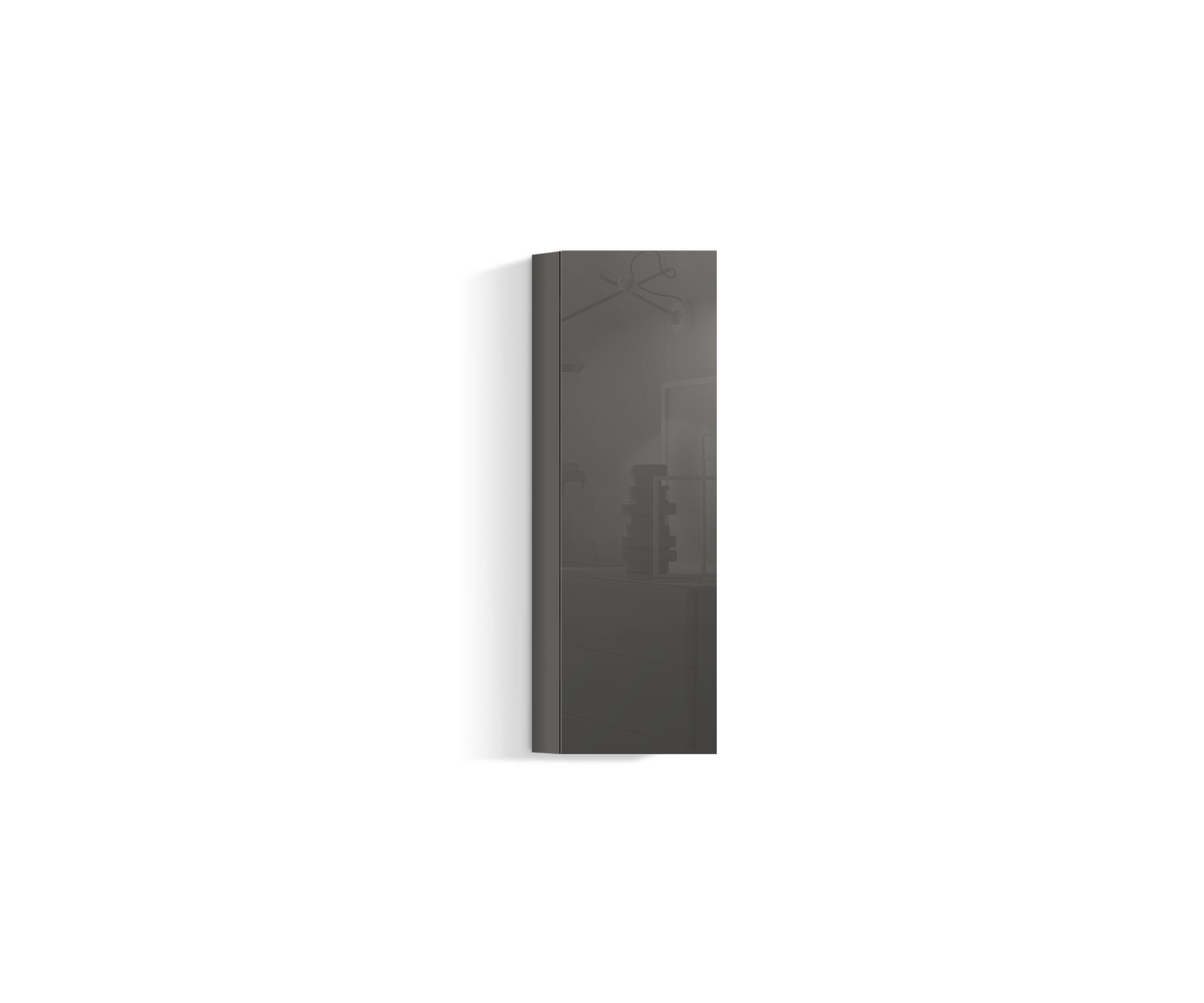 Parete attrezzata di design per soggiorno Vertical H96 L30 quarz410 Parete attrezzata di design per soggiorno Vertical H96 L30 quarz410