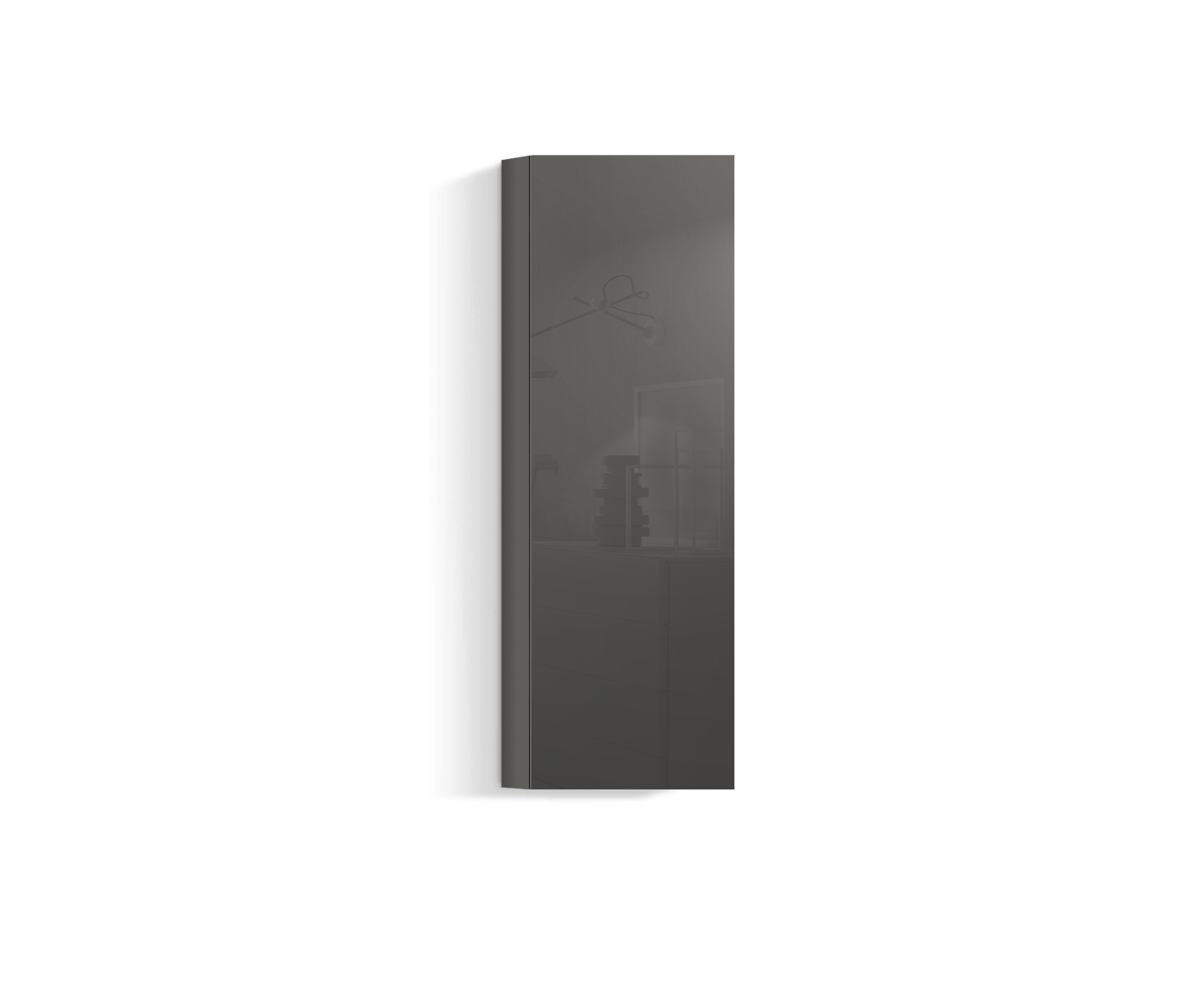 Exquisite Livitalia Pensile verticale grigio scuro lucido