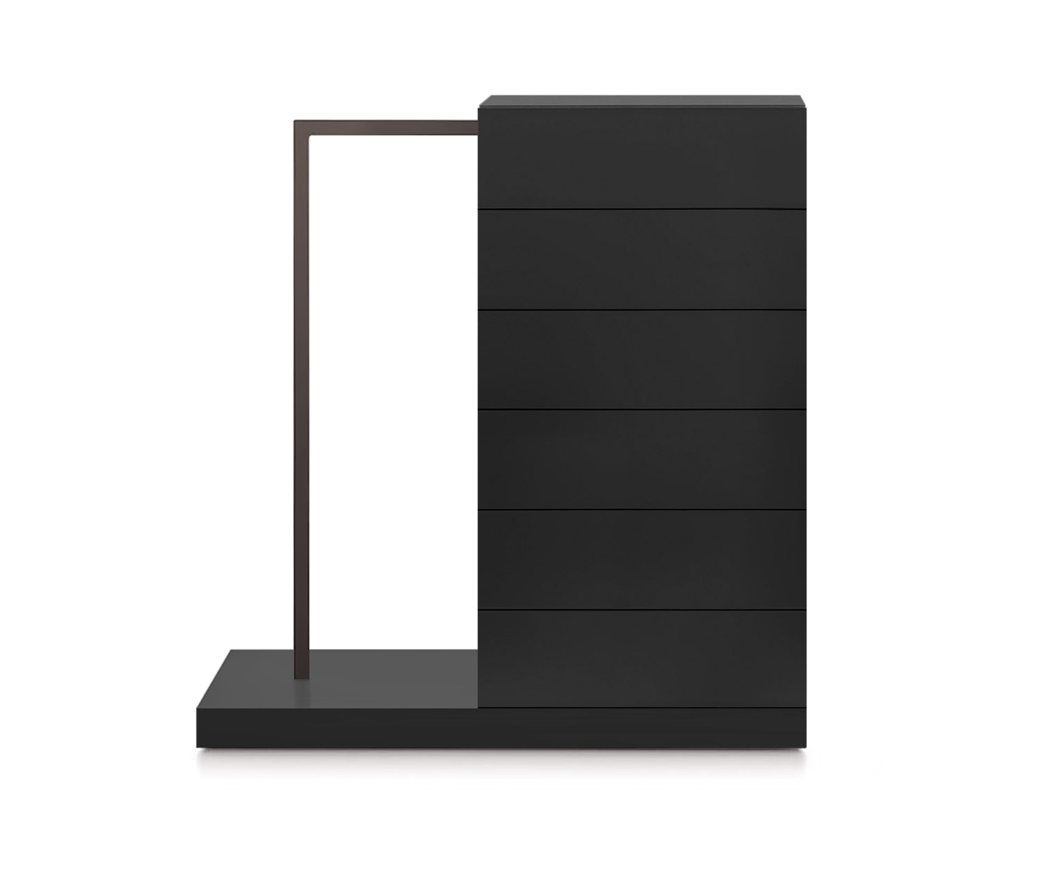 Novamobili Cassettiera alta Easy6 + armadio a sinistra L54cm nero opaco318 Novamobili Cassettiera alta Easy6 + armadio a sinistra L54cm nero opaco318