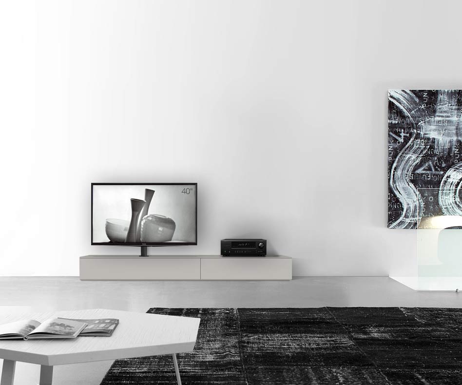 Configuratore di lavagna design con porta TV larghezza 210 25,5 45 sinistra grigio chiaro opaco Configuratore di lavagna design con porta TV larghezza 210 25,5 45 sinistra grigio chiaro opaco