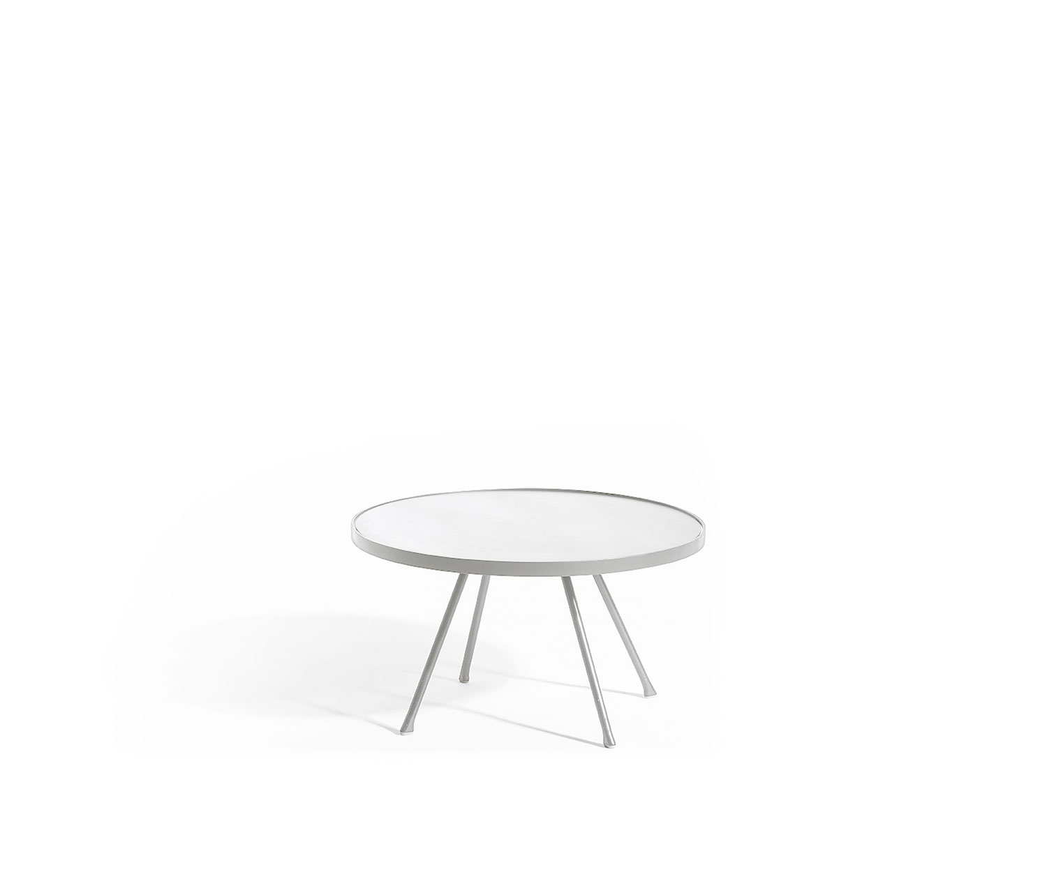 Oasiq Tavolino Attol in alluminio bianco 60x35cm Oasiq Tavolino Attol in alluminio bianco 60x35cm